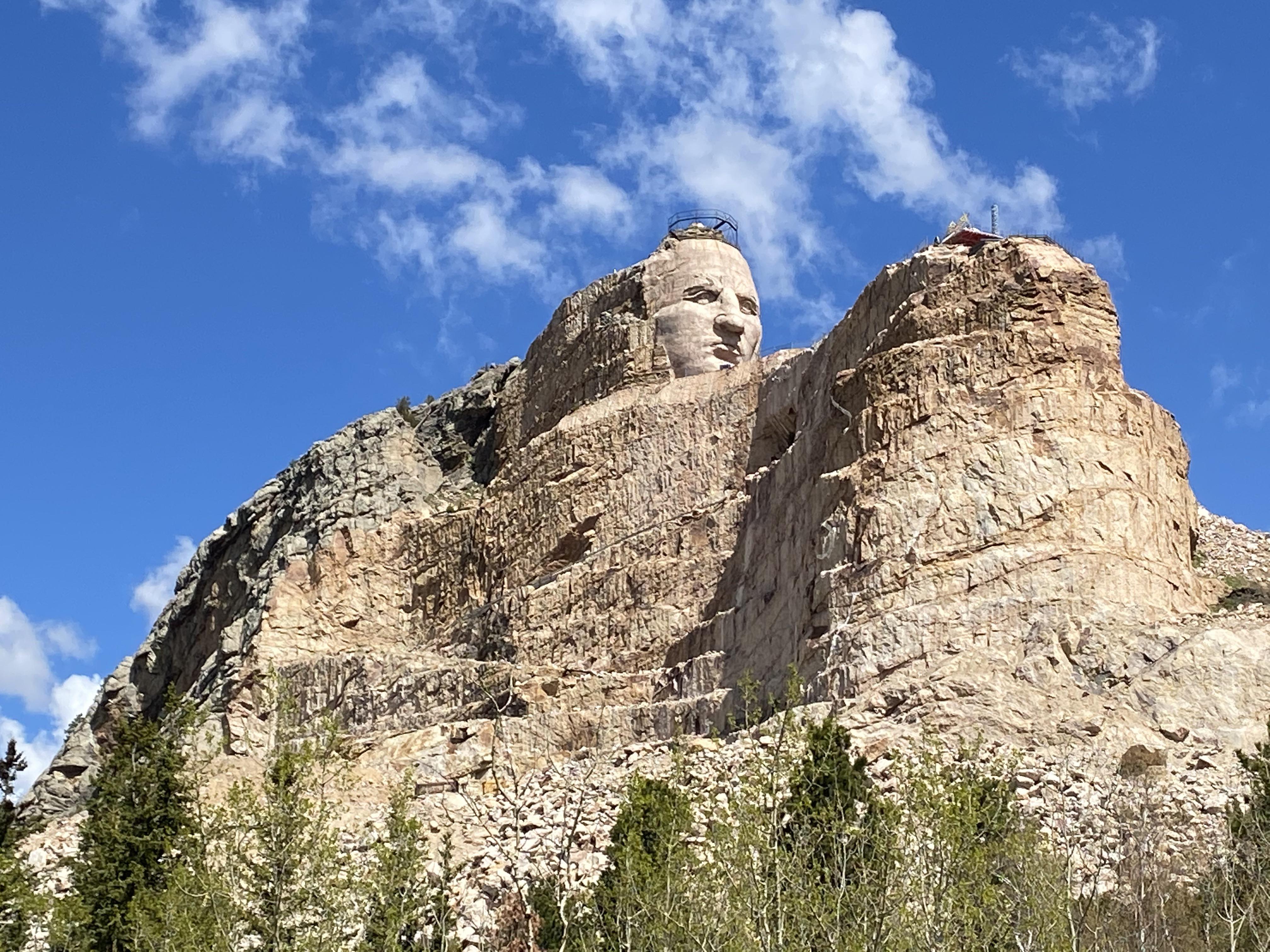 The Crazy Horse Monument today in South Dakota. r/pics