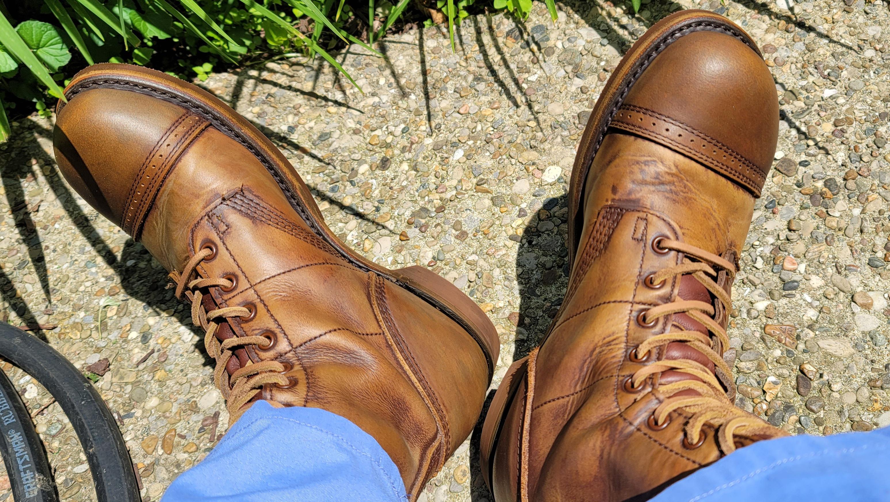 Corcoran Conditioned, Brushed & New Laces Jump Boots goodyearwelt