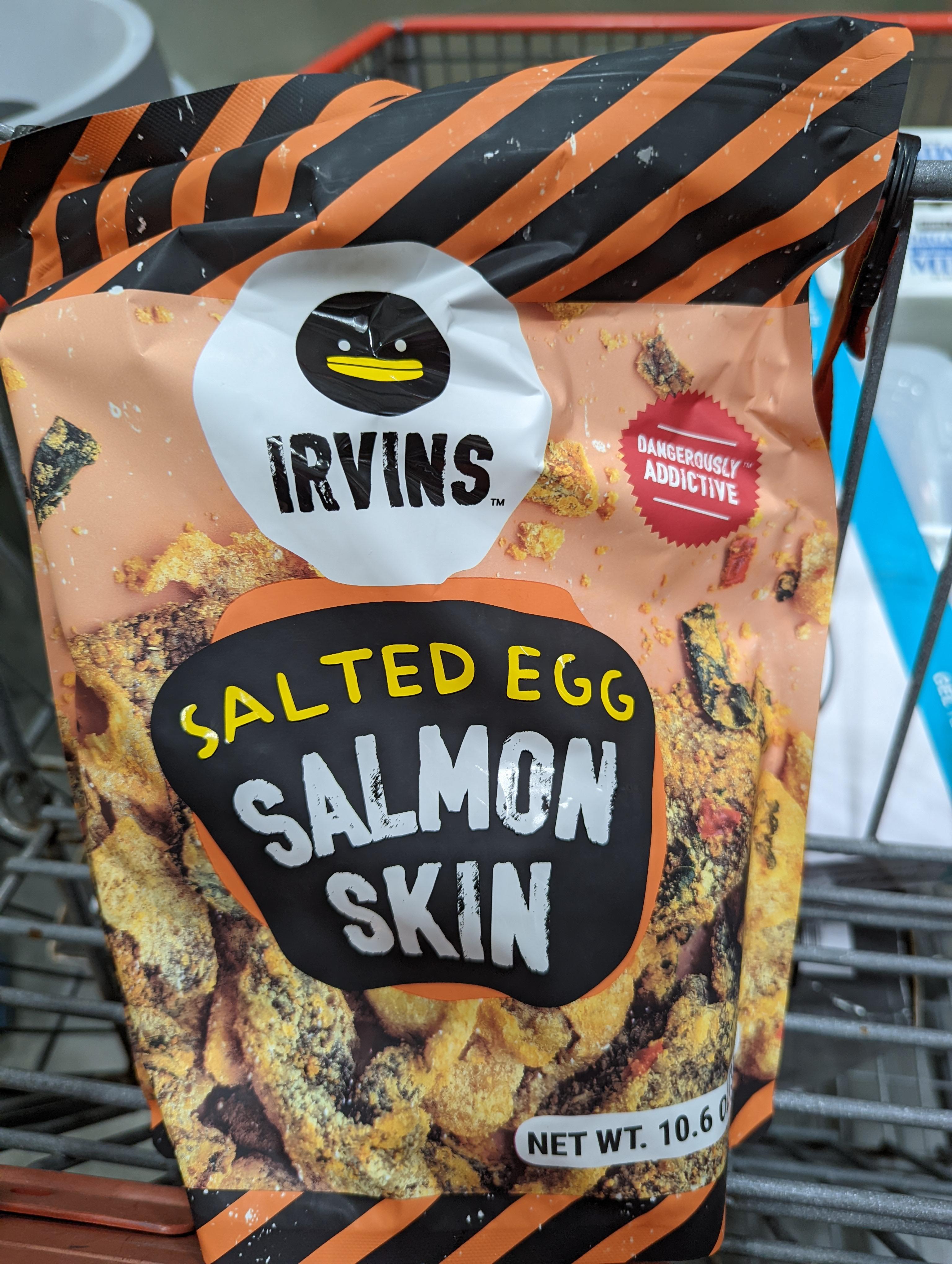 Irvin's Salted Egg Salmon Skins r/Costco