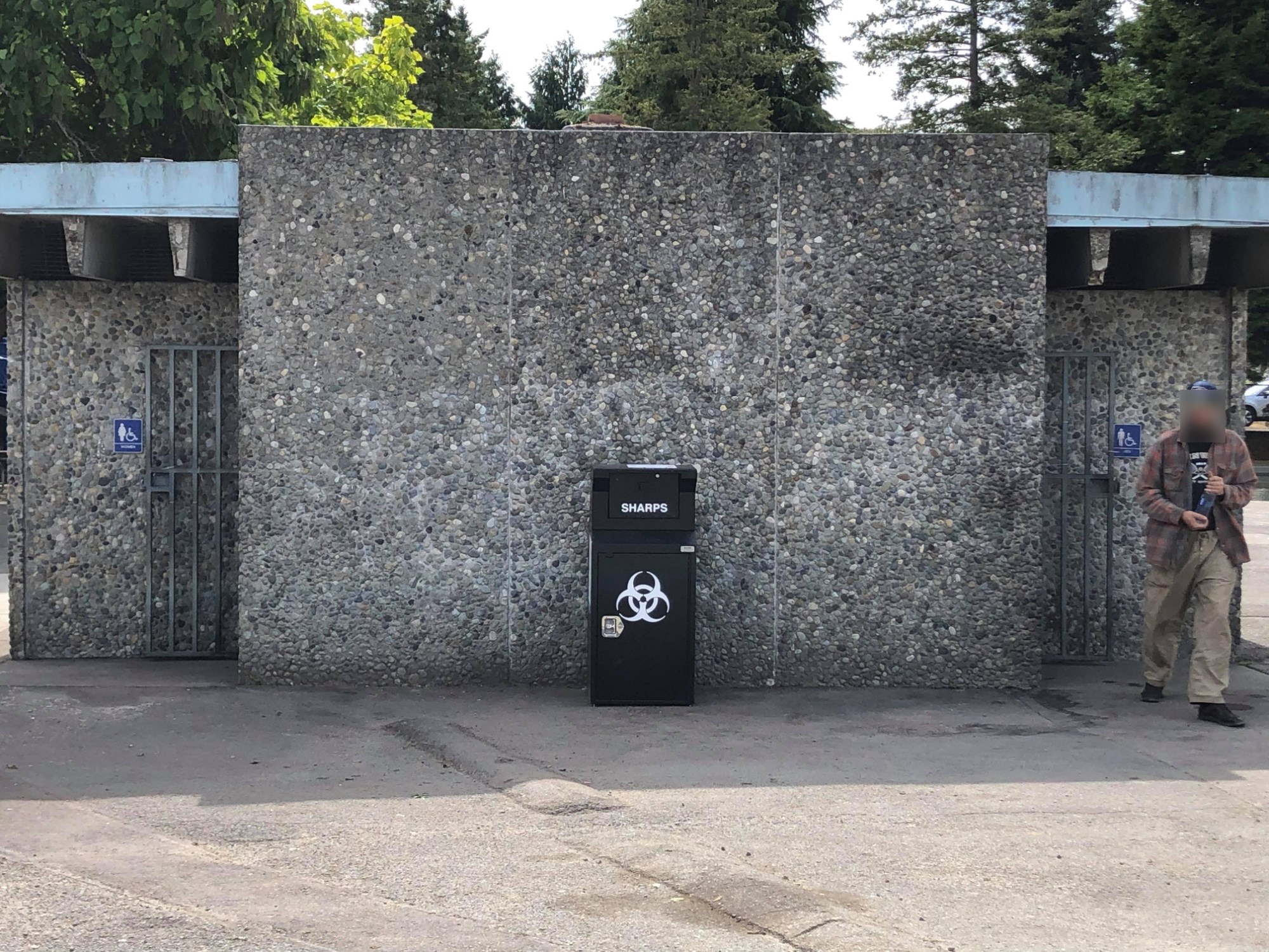 Check out the size of the sharps container that services the junkie