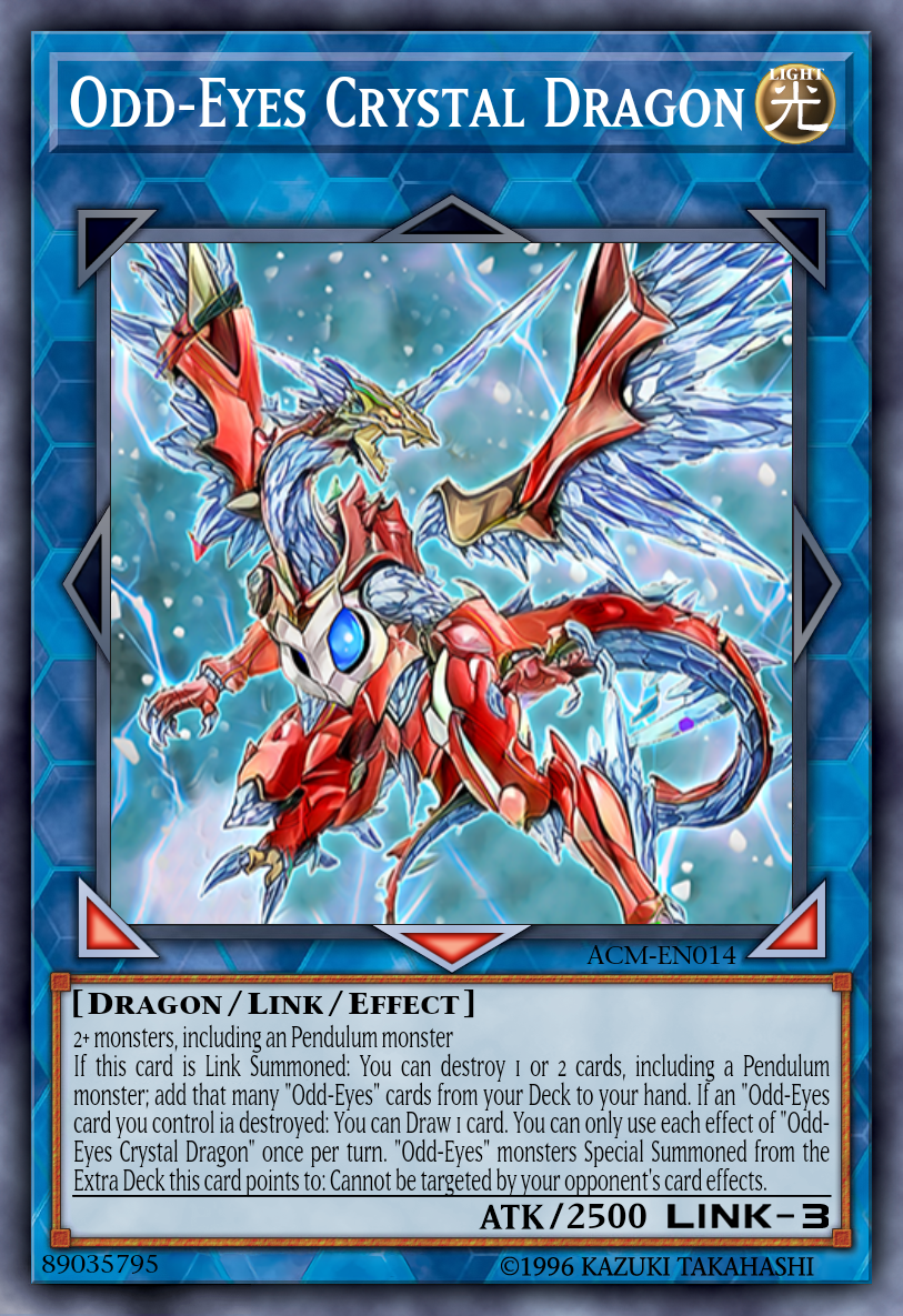 OddEyes Crystal Dragon. A powerful Link monster i made. Let me know