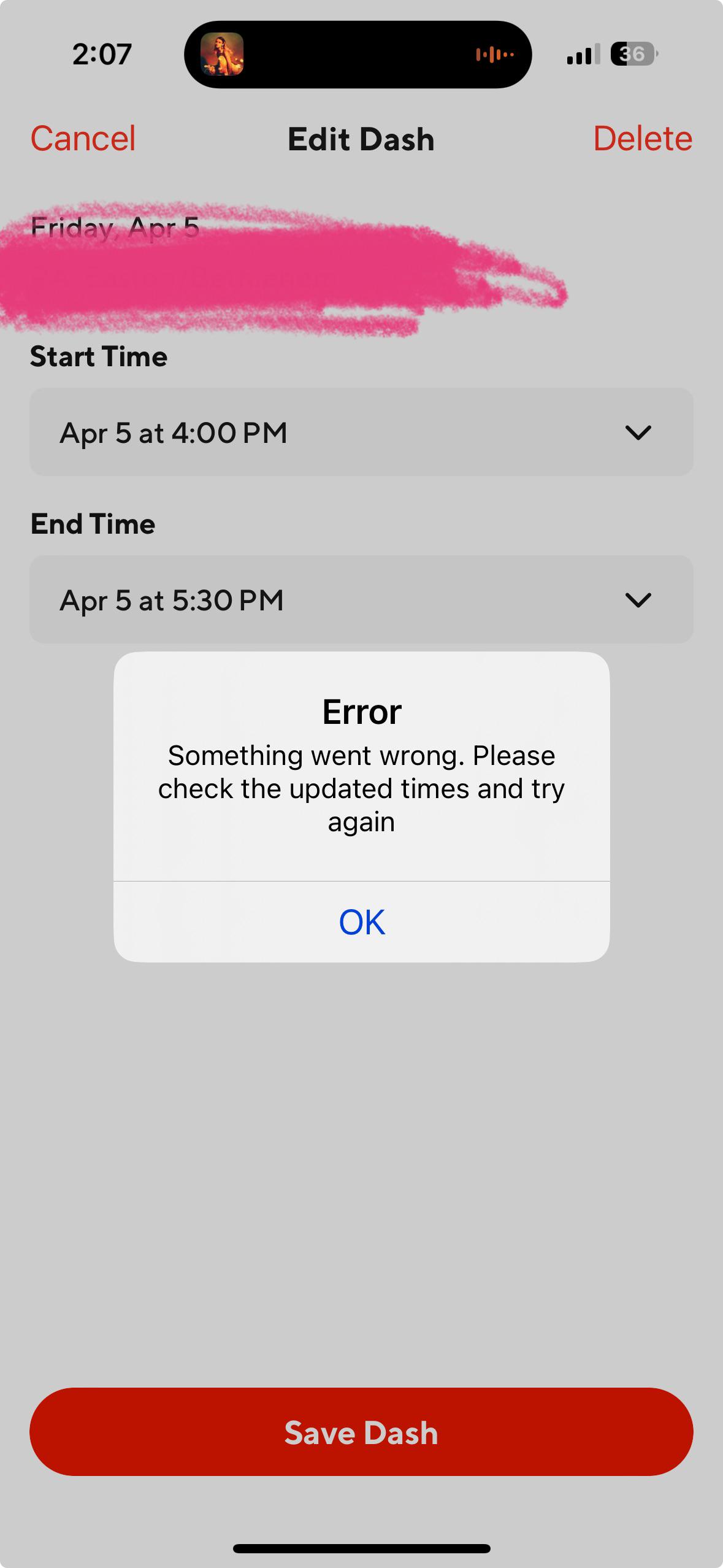 Not letting me edit scheduled dash?? r/doordash