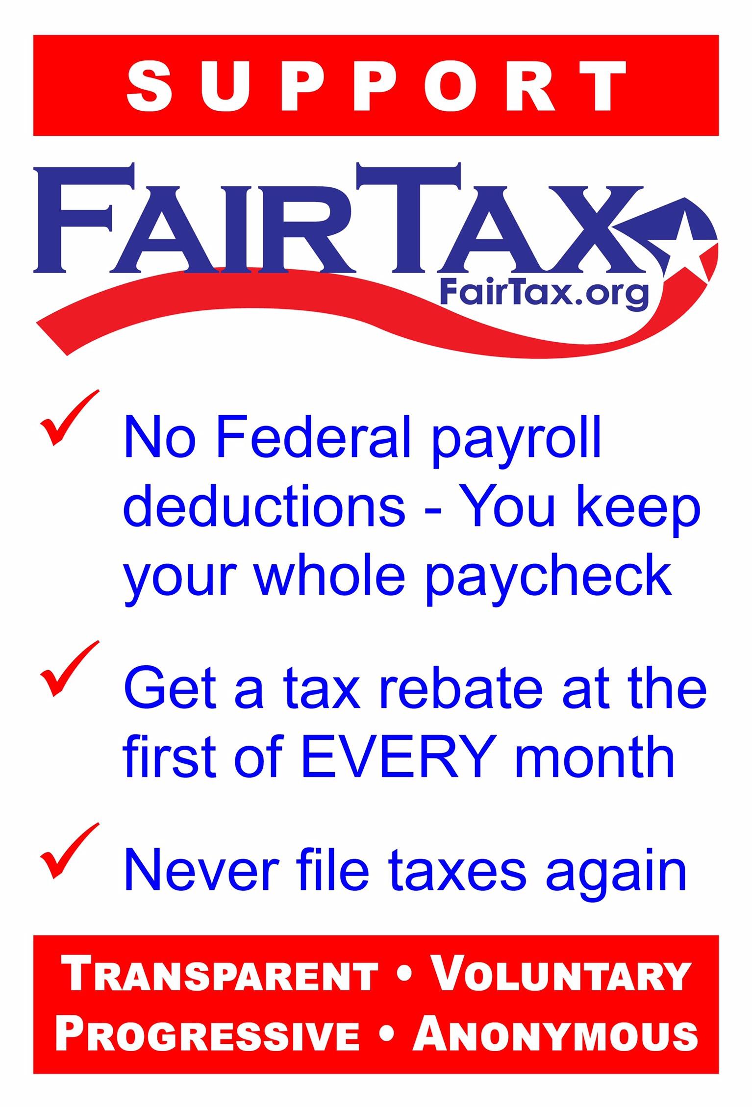 A Fair Tax postcard (front) r/fairtax