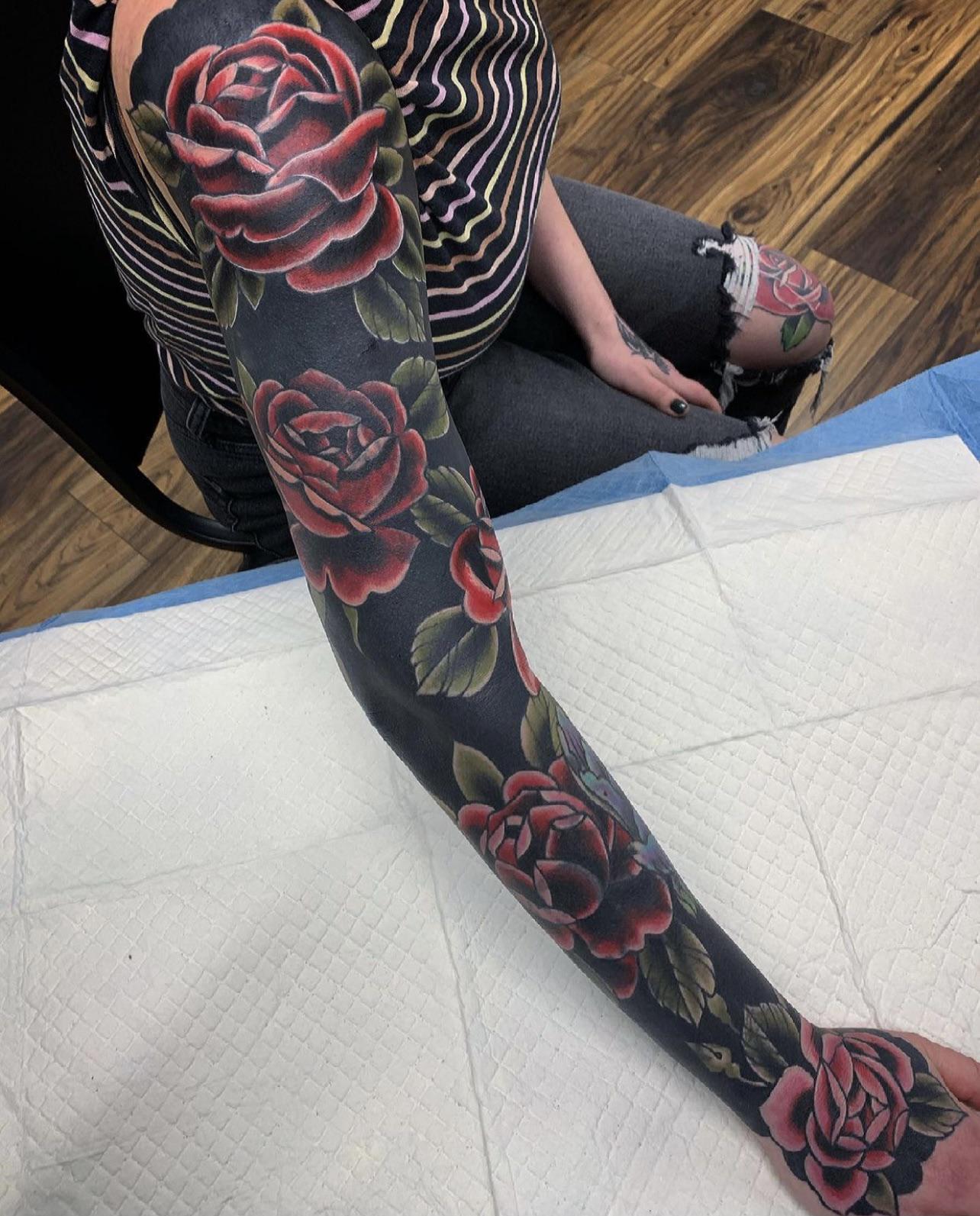 Here is my huge cover up sleeve. It took about 16 hours. I had 5