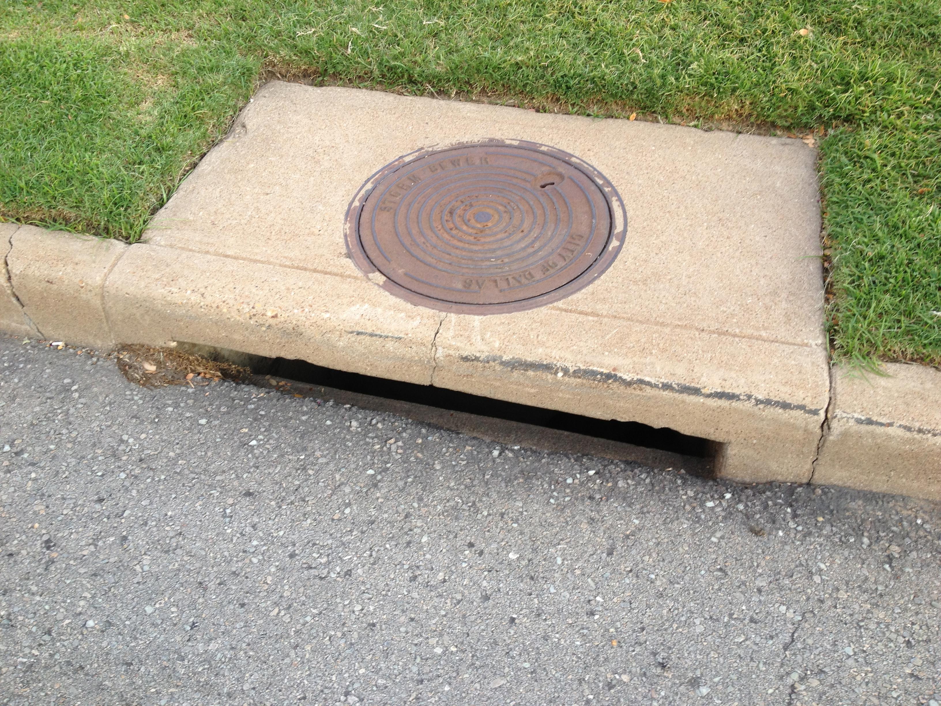 This is the manhole and sewer drain where some have speculated a