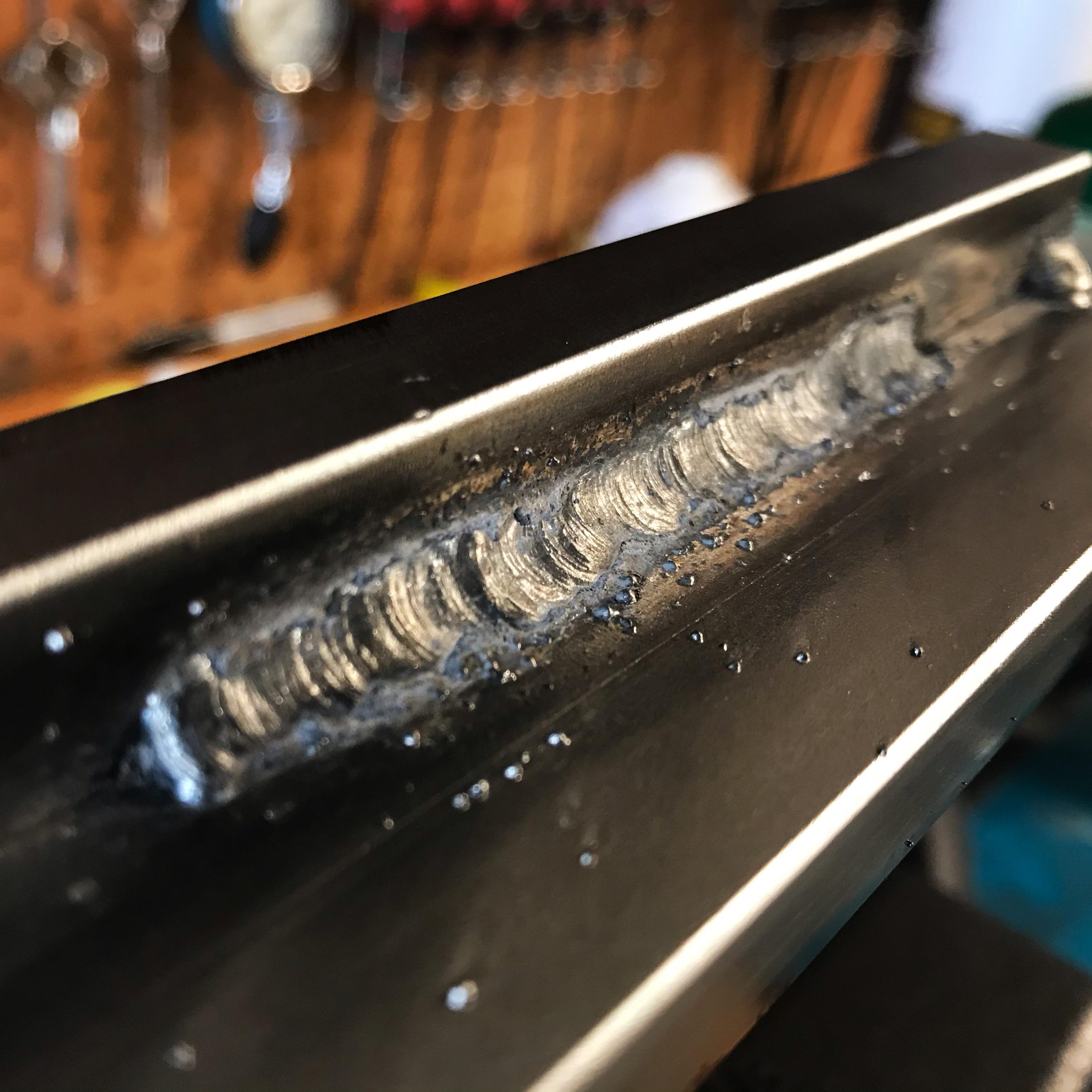 Learning to weld. Thanks harbor freight. Welding