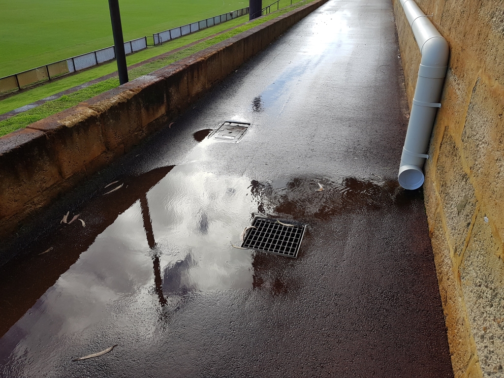 Stormwater pipe, meet stormwater drain. onejob