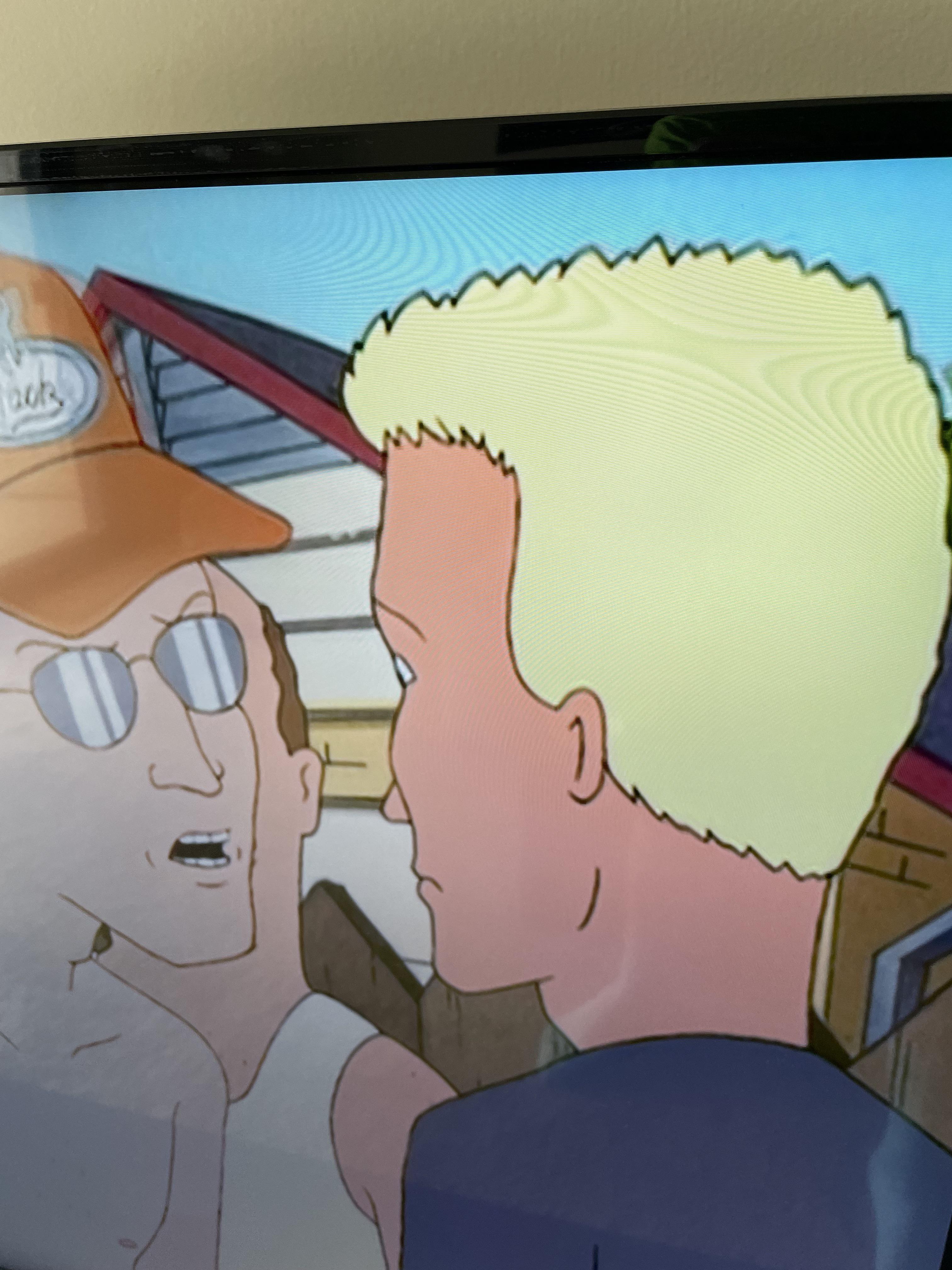 Boomhauer’s eyes are white in this frame r/KingOfTheHill