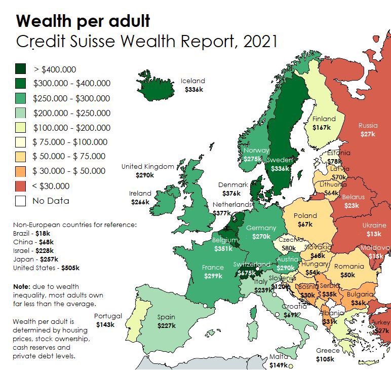 How wealthy European countries really are? (Image credit and the source