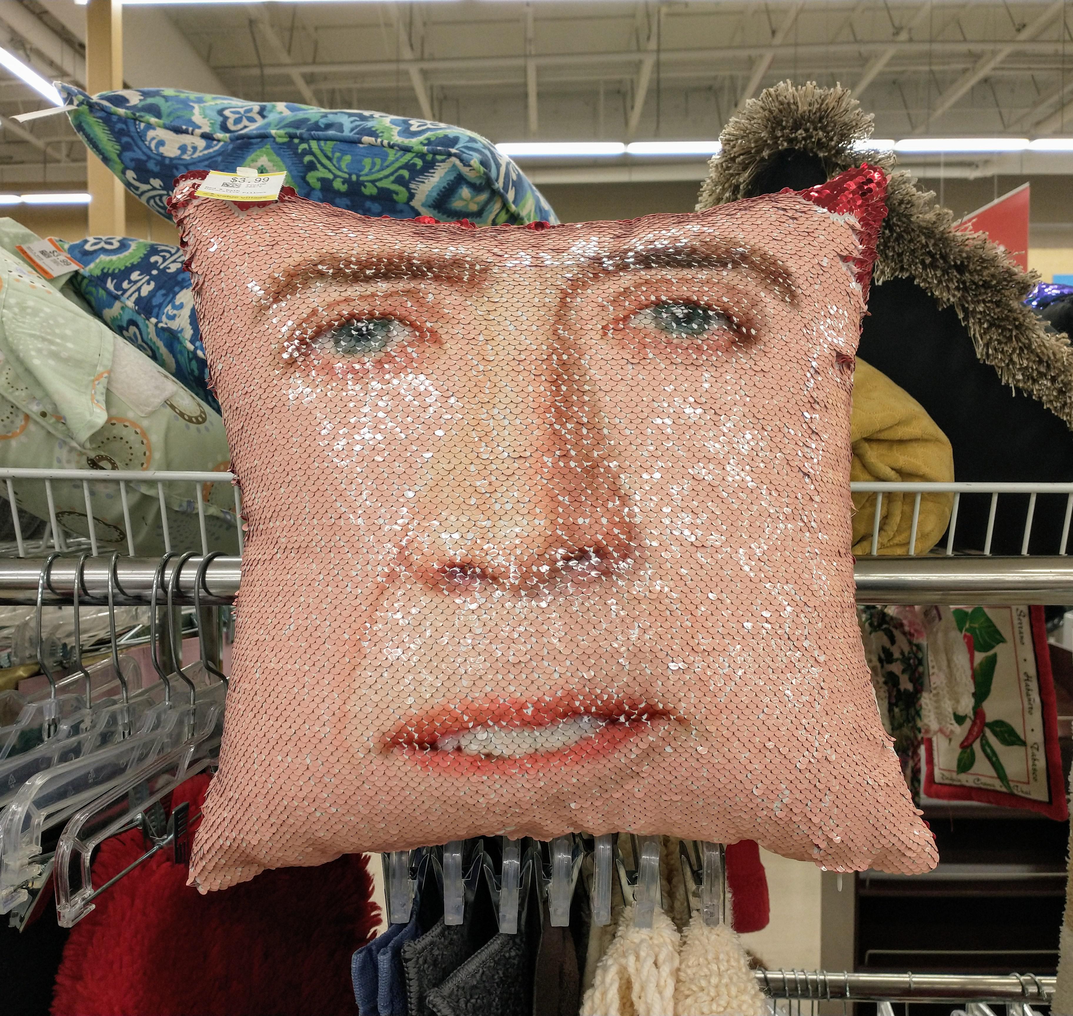 Catch and Release Nic Cage Sequin Throw Pillow 3.99 r/ThriftStoreHauls