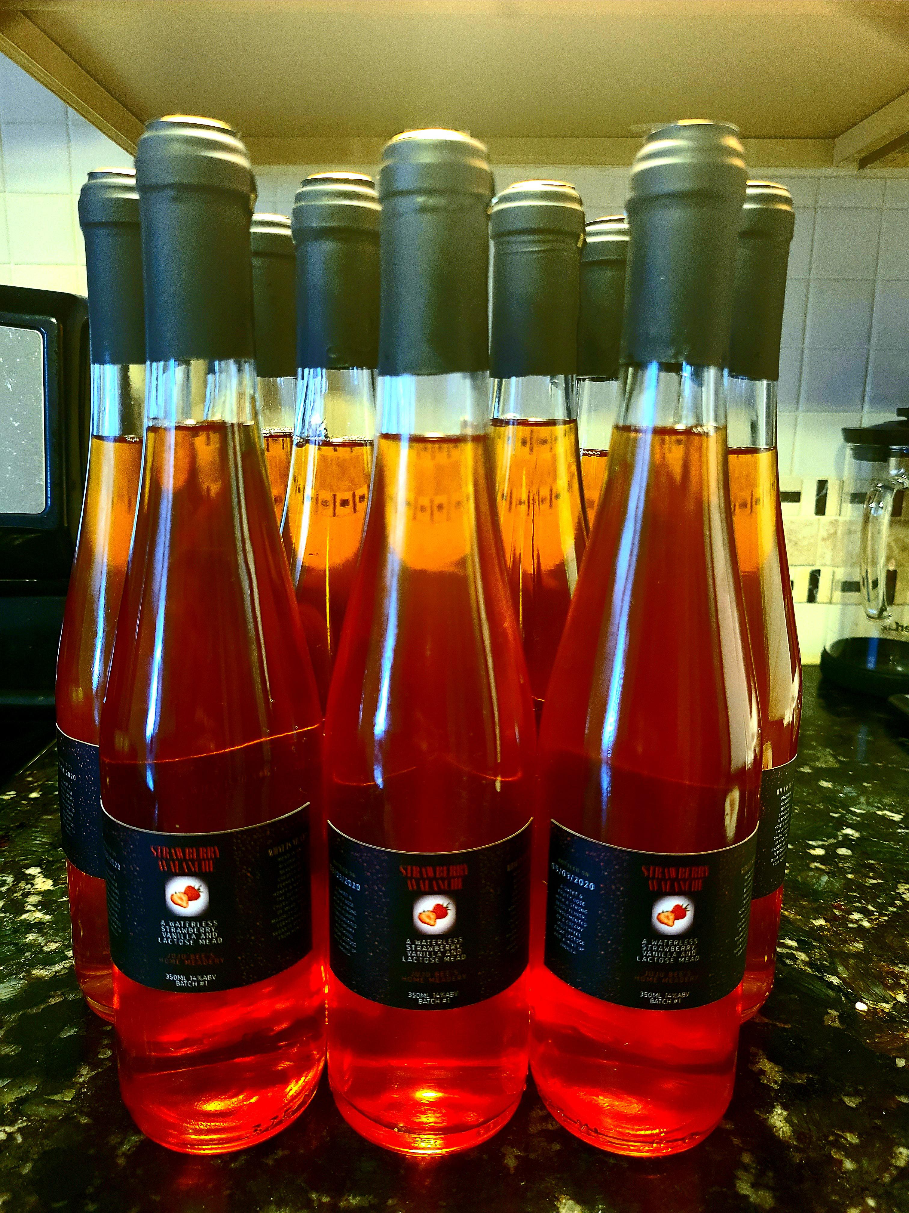 Waterless Strawberry w/. Lactose and French Oak r/mead