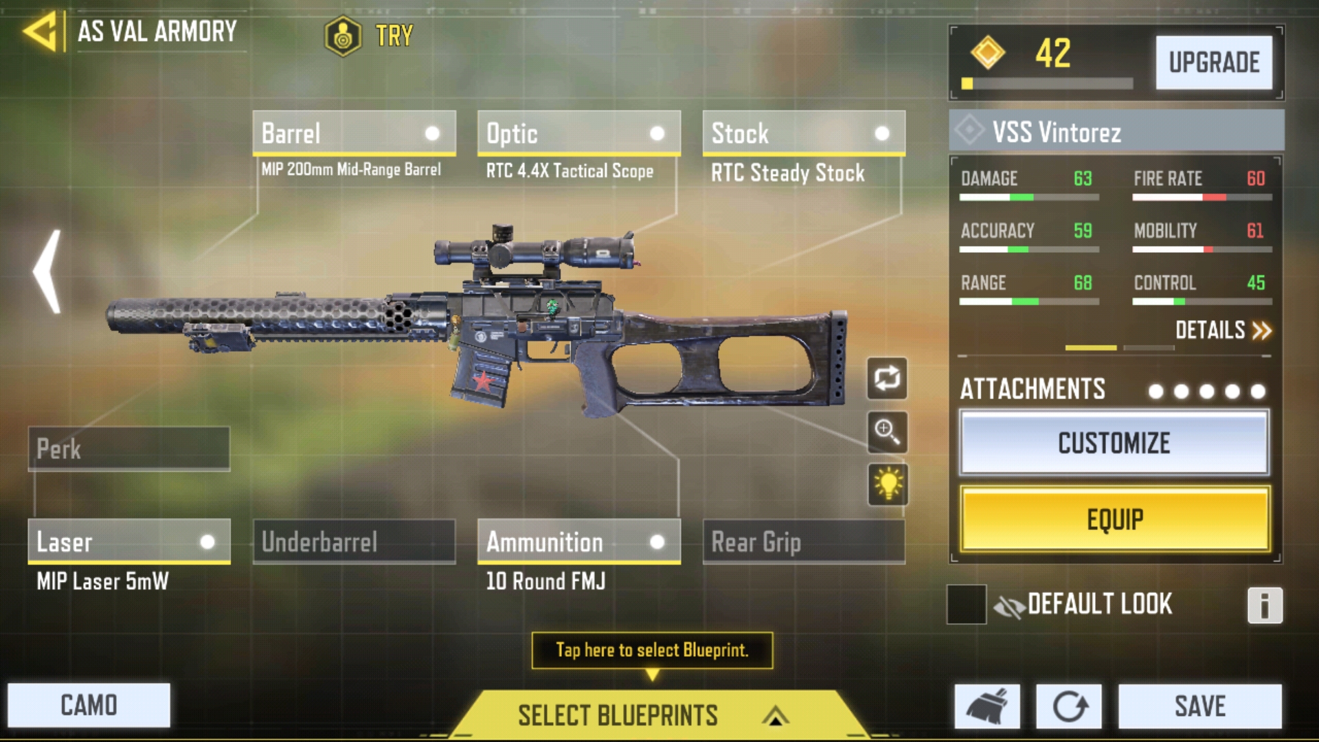 VSS Vintorez build in CODM.(DMR Ver. Of AS VAL). Technically they both