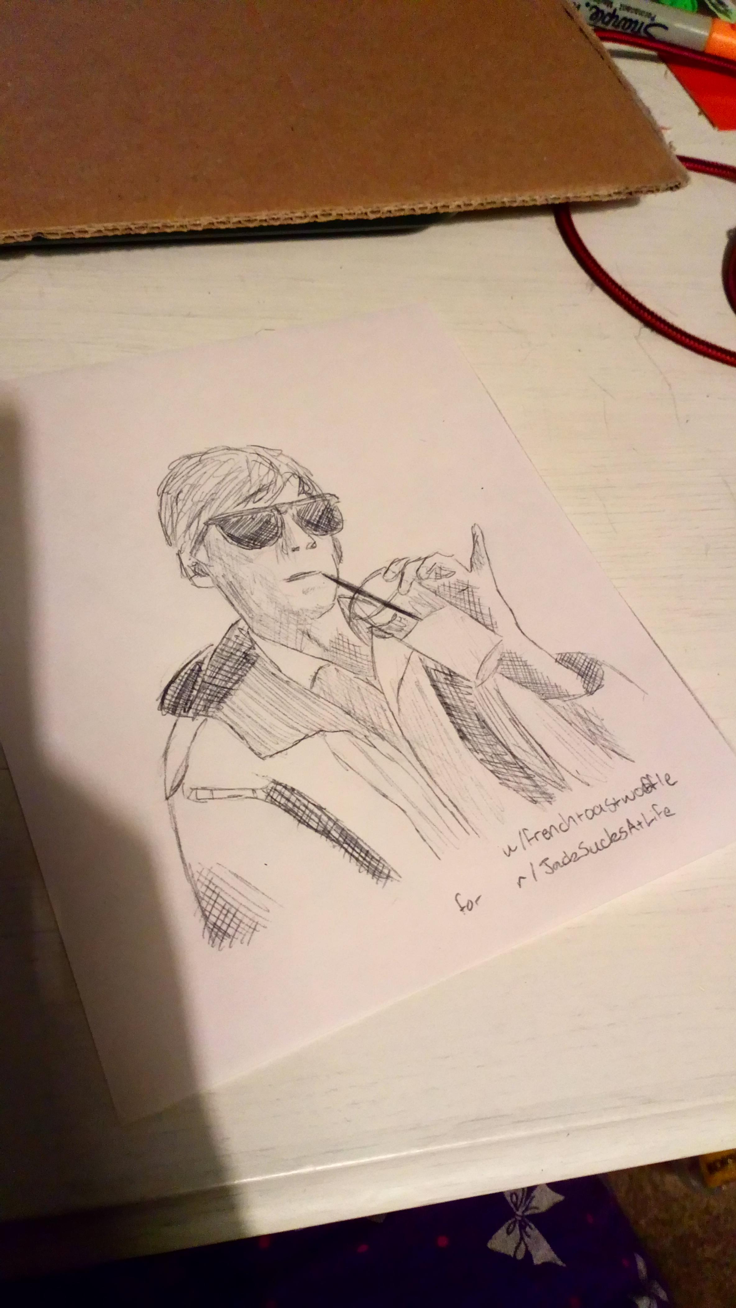 30min sketch of Jack in ballpoint pen ) r/JackSucksAtLife