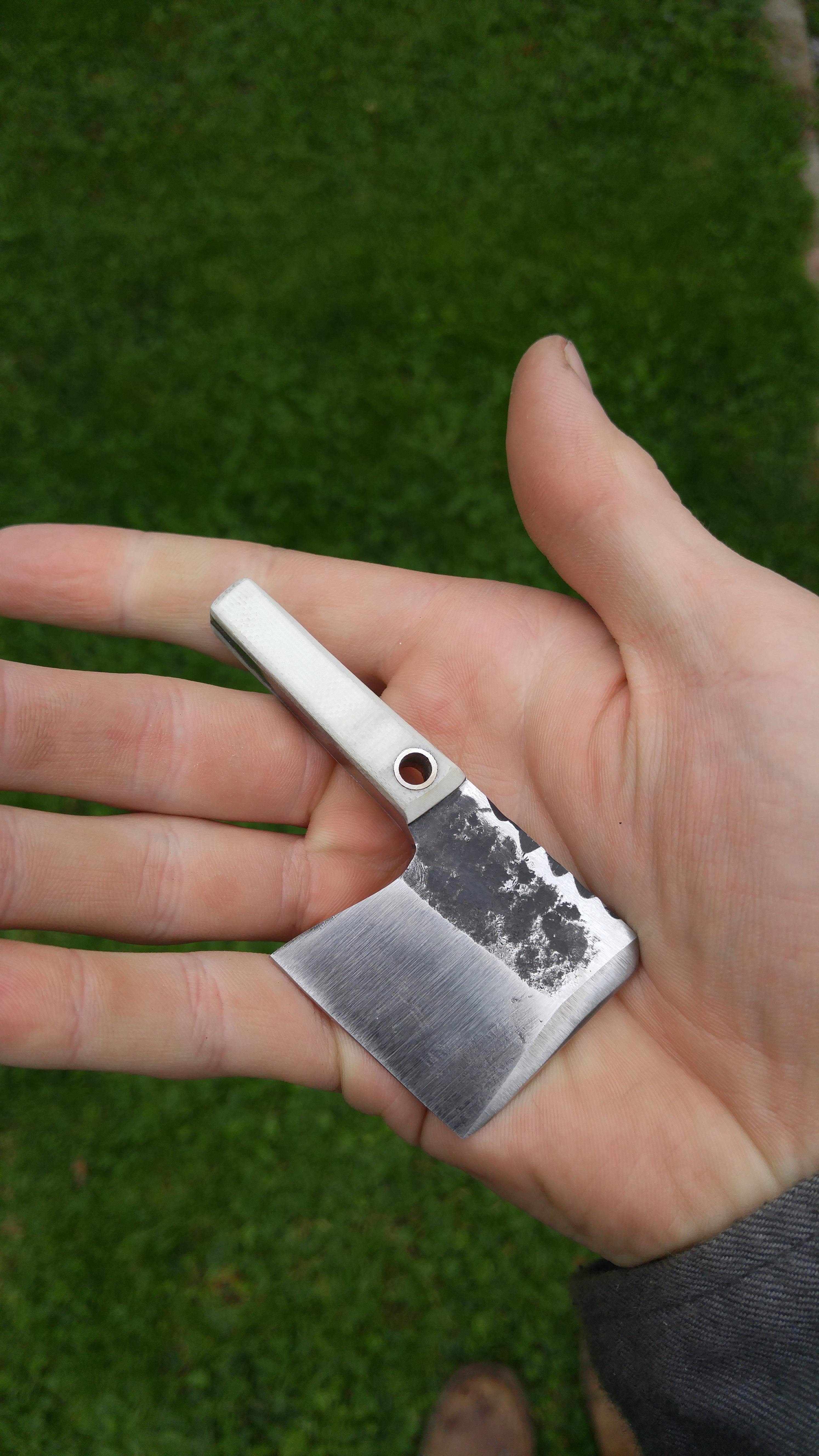 Small cleaver out of scrap metal r/knifemaking