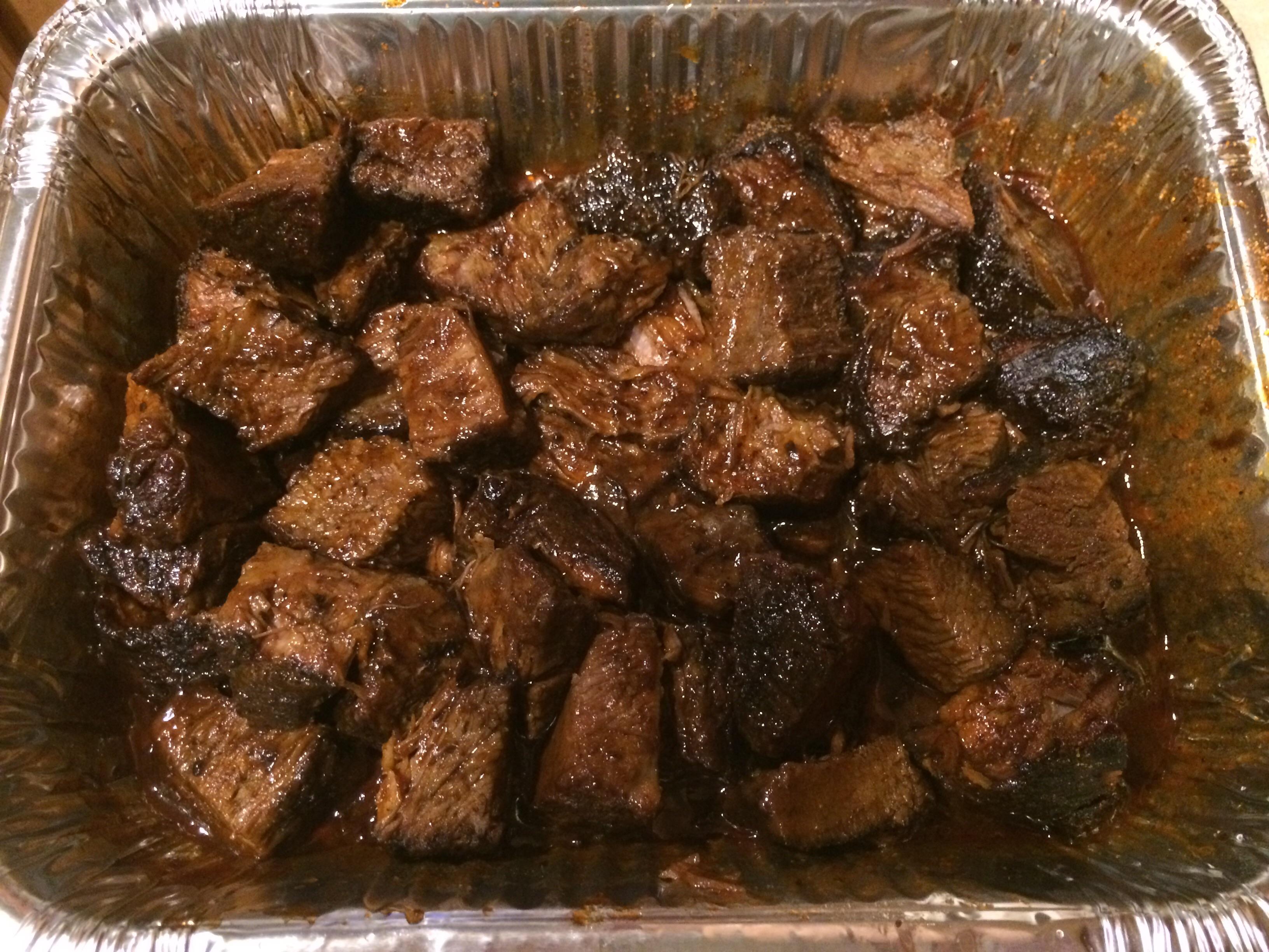 Smoked chuck roast burnt ends r/BBQ