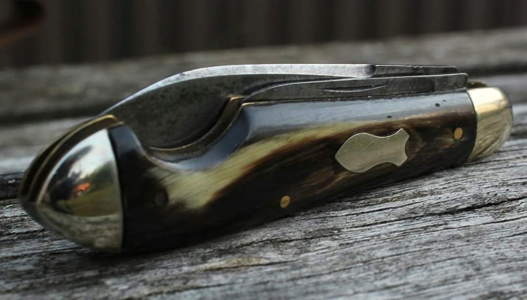 AW Wadsworth & Son EZopen Germany. 19051936. Buffalo Horn Scales. r