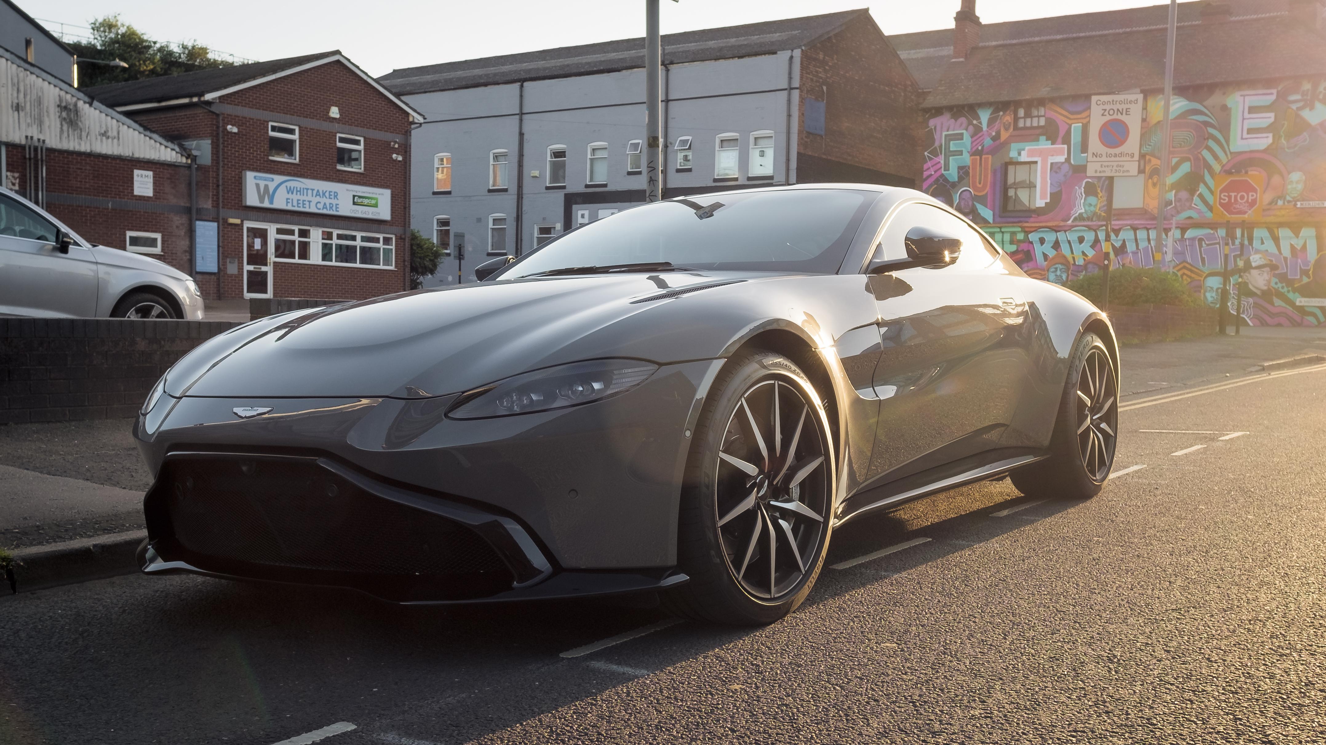 Aston Martin (Vantage?) at sunset. [oc] carporn
