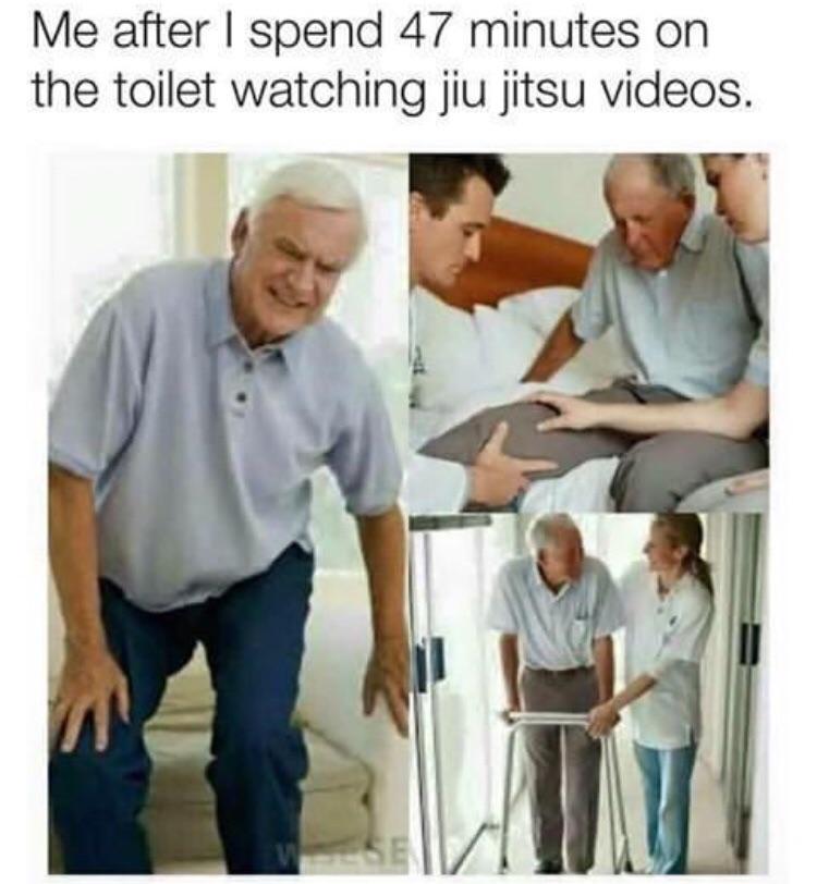 My legs are numb.🚽 r/bjj