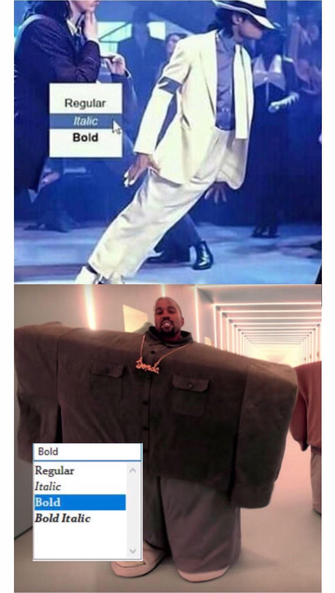 how about italics bold? memes