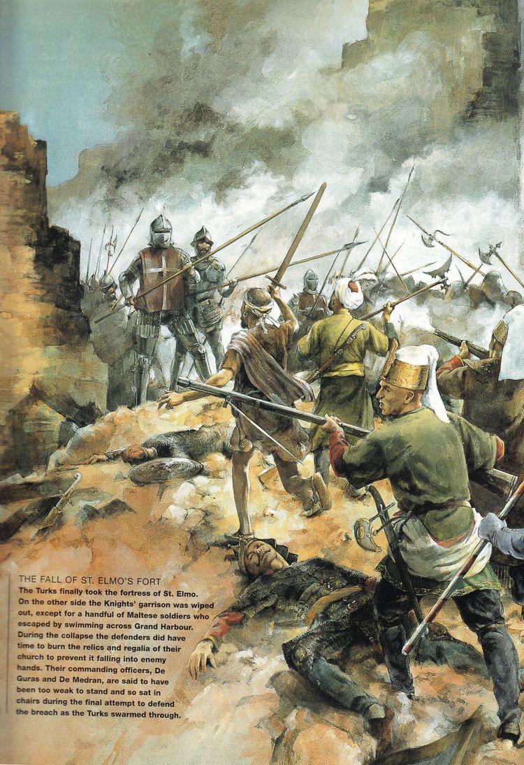The Knights of Malta stand their ground against the Ottoman besiegers