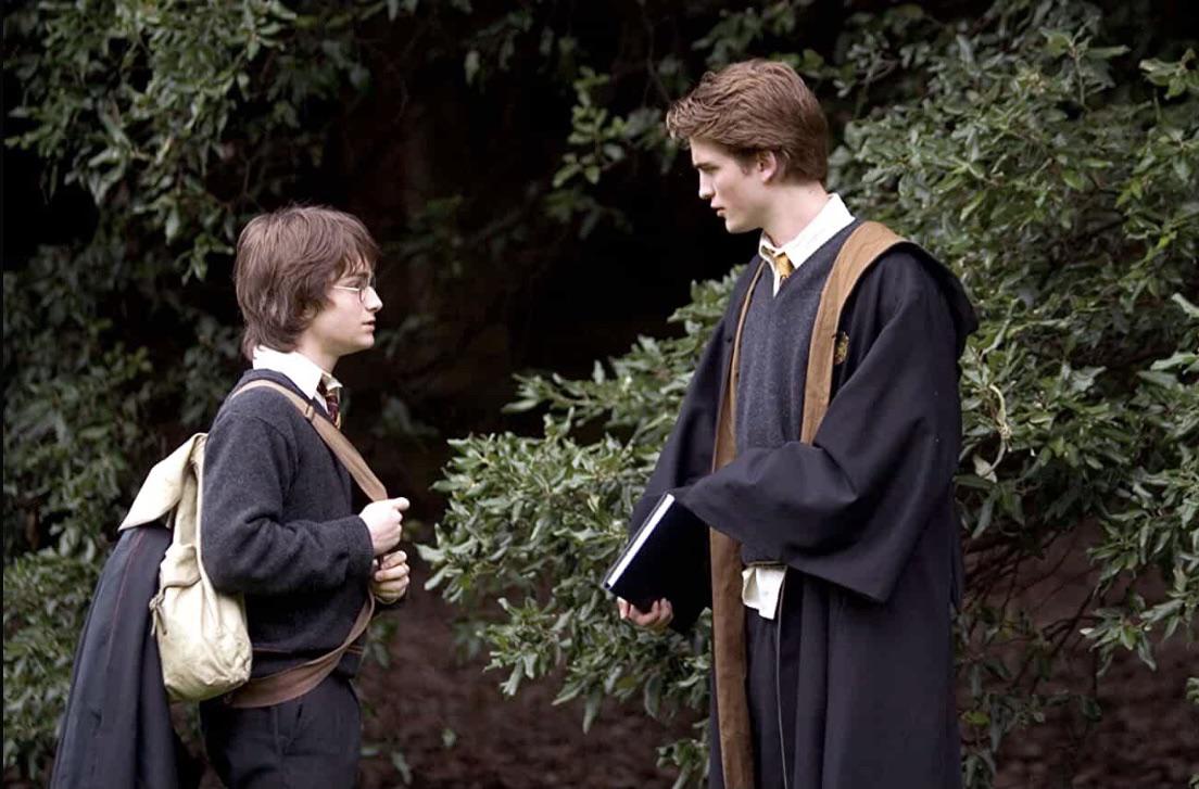 In Harry Potter and the Goblet of Fire, Harry and Cedric are seen