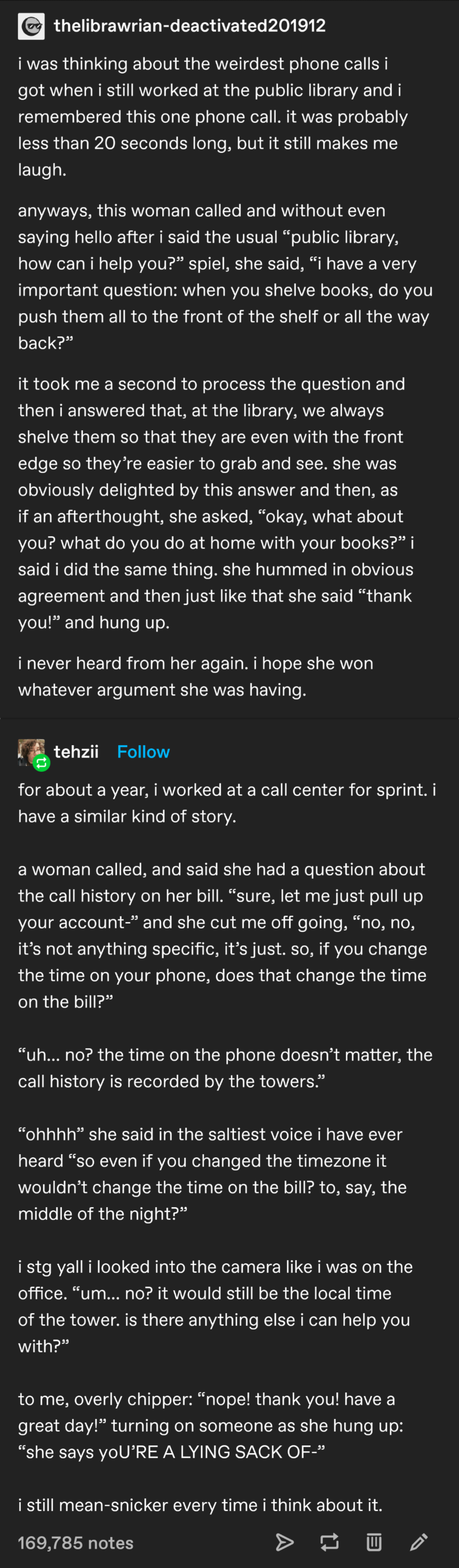 weird phone calls CuratedTumblr