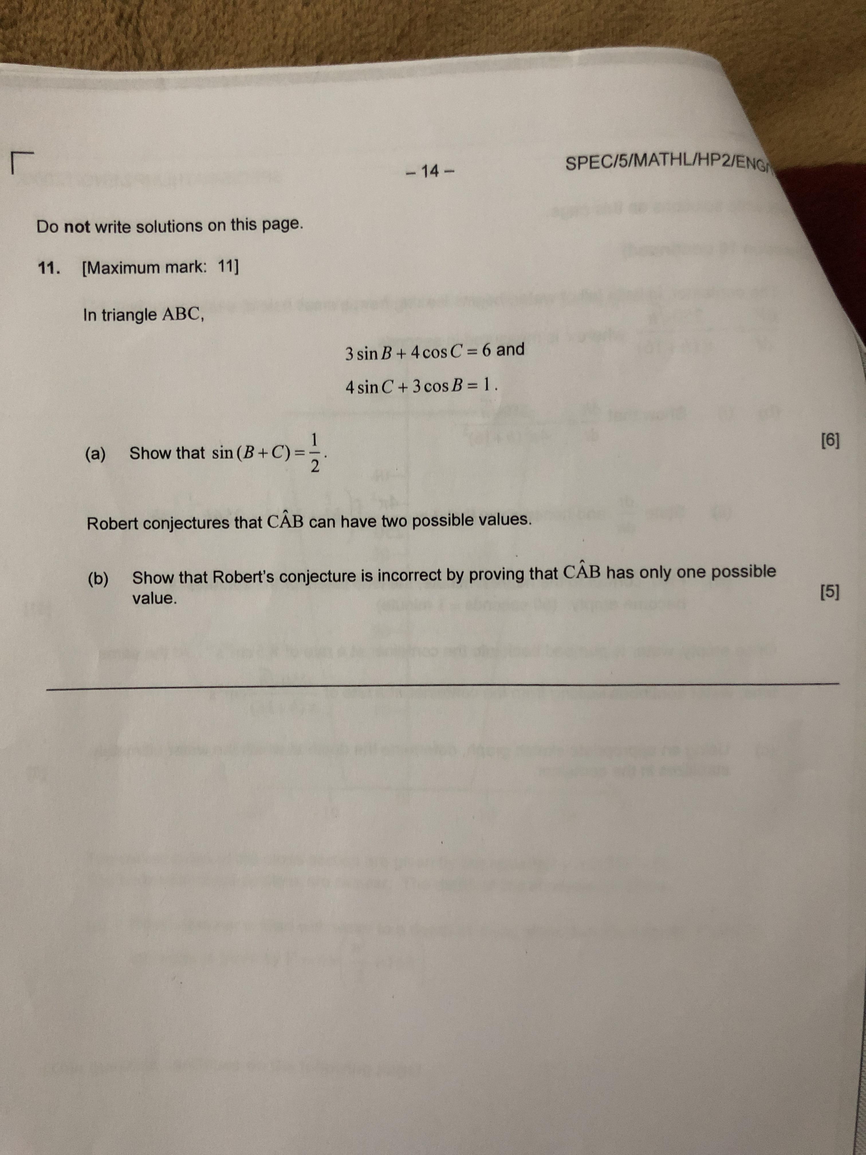 [IB MATH HL TRIGONOMETRY] How do I solve this question? r/HomeworkHelp