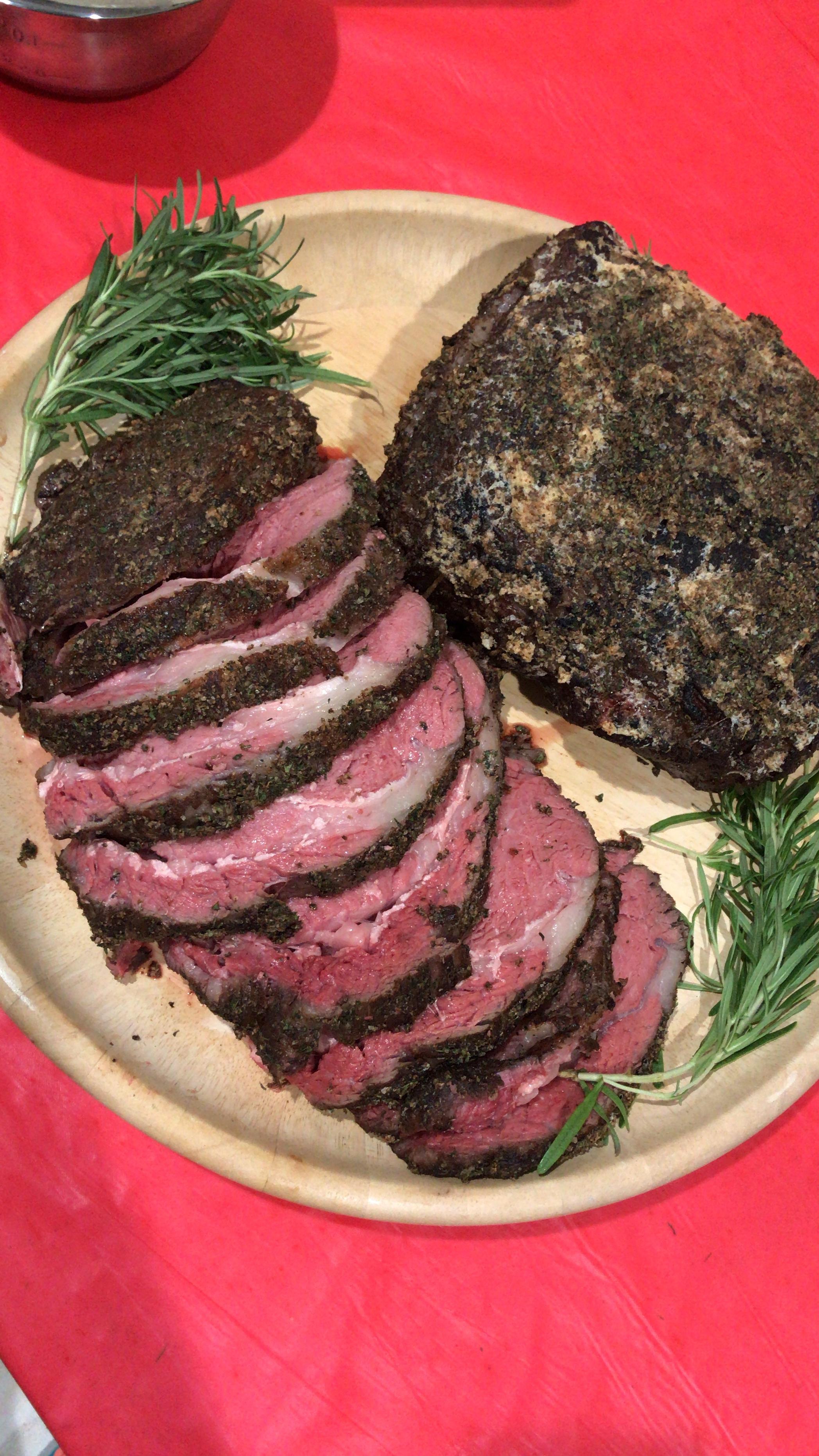 Herb Crusted Choice Ribeye Roast 134°F r/steak
