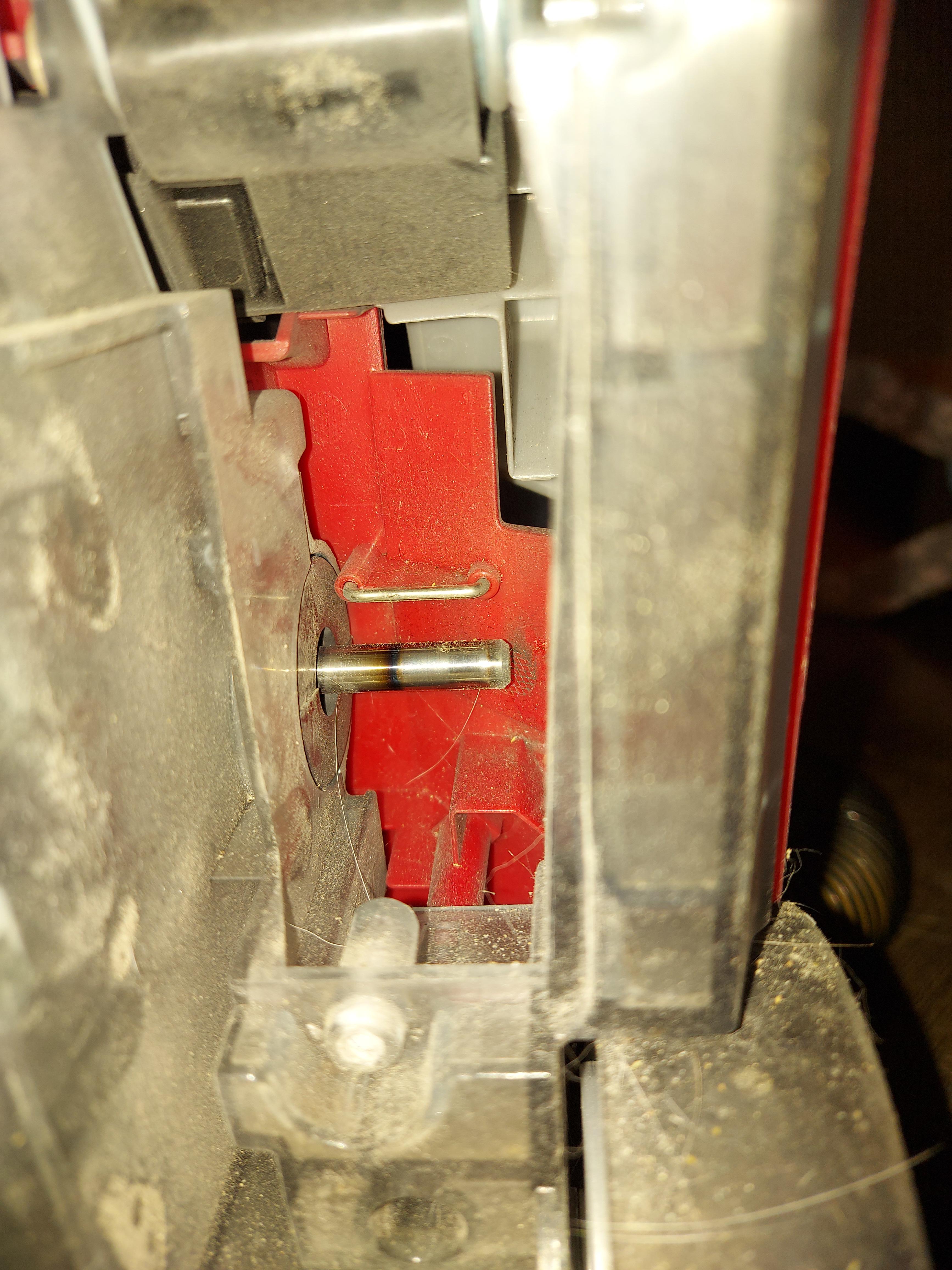 Burning smell coming from vacuum. Drive shaft looks burnt and is hot to