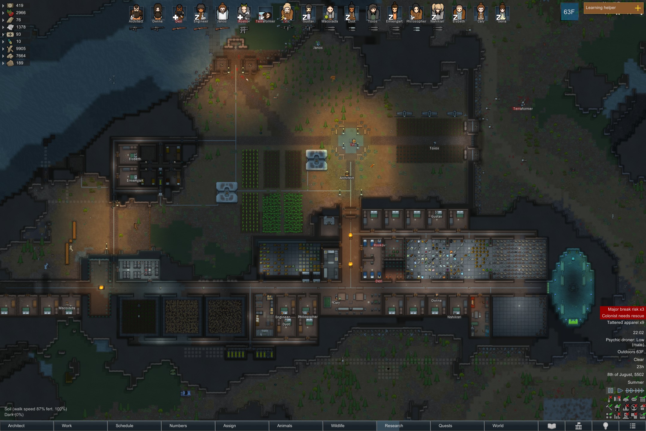 Not much to see, but this was my base the moment before I completely