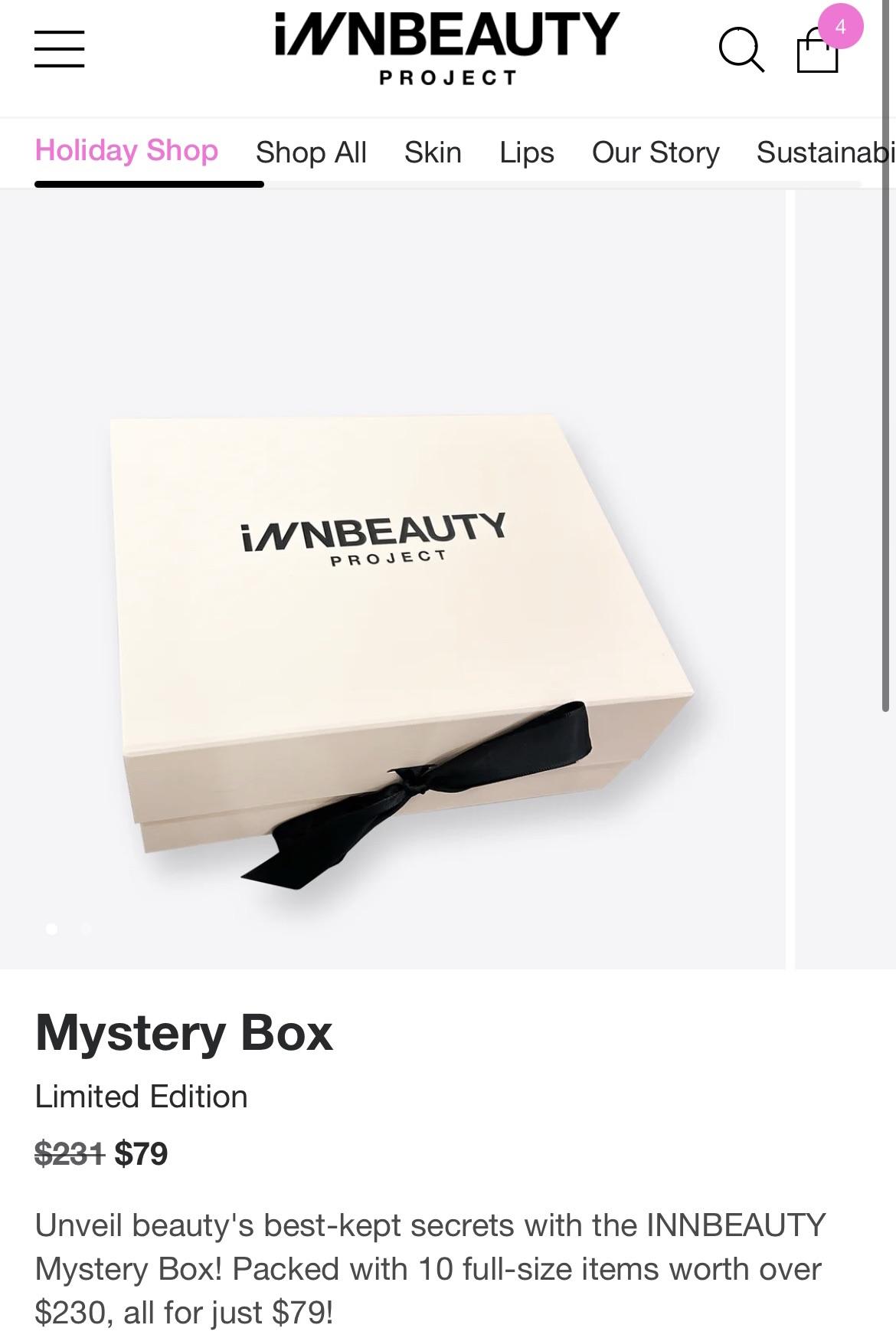 INNBEAUTY full size mystery box for 79, 63 with code r/MUAontheCheap