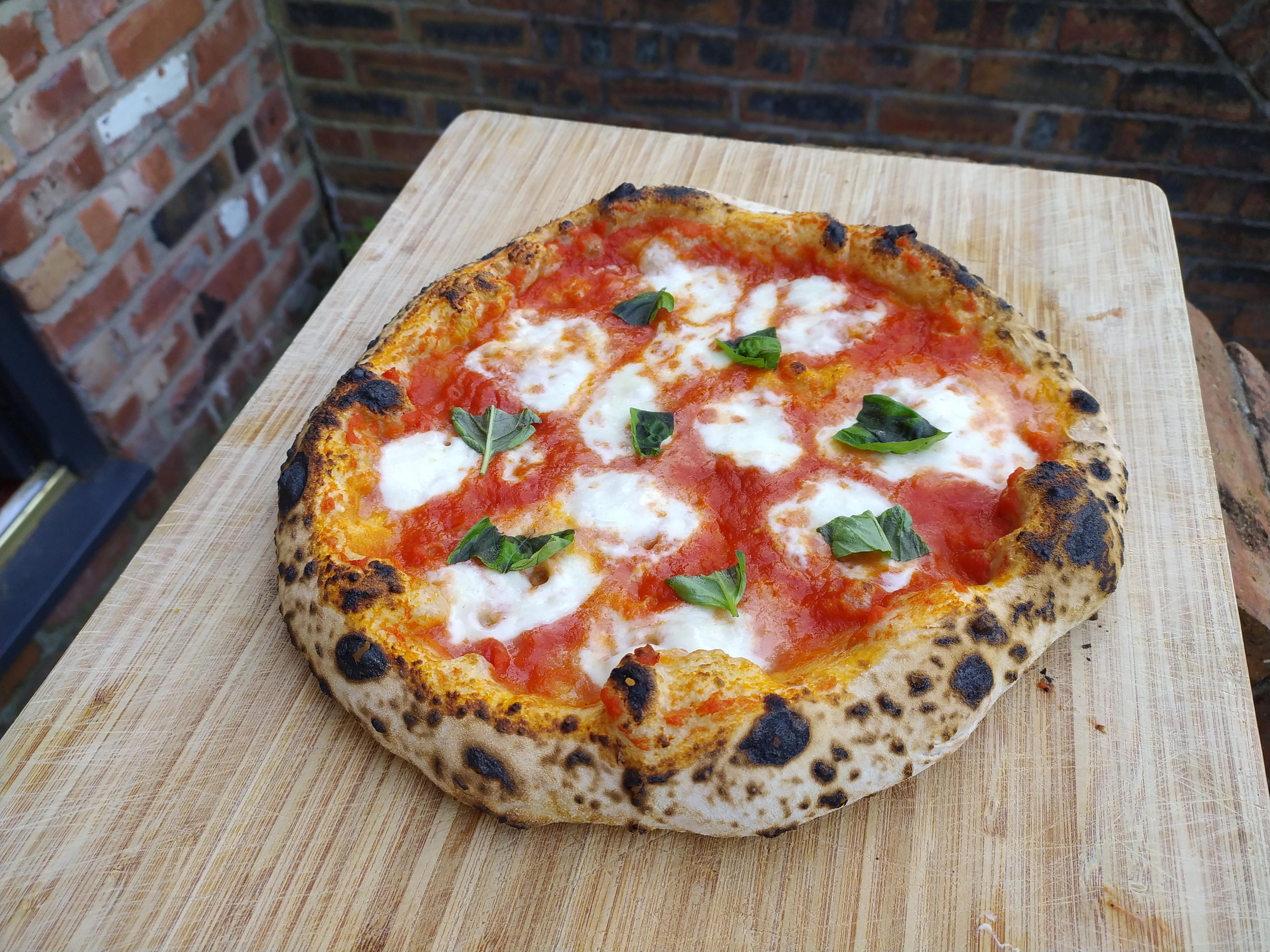 Pretty happy with this one Neapolitan Margherita r/Pizza