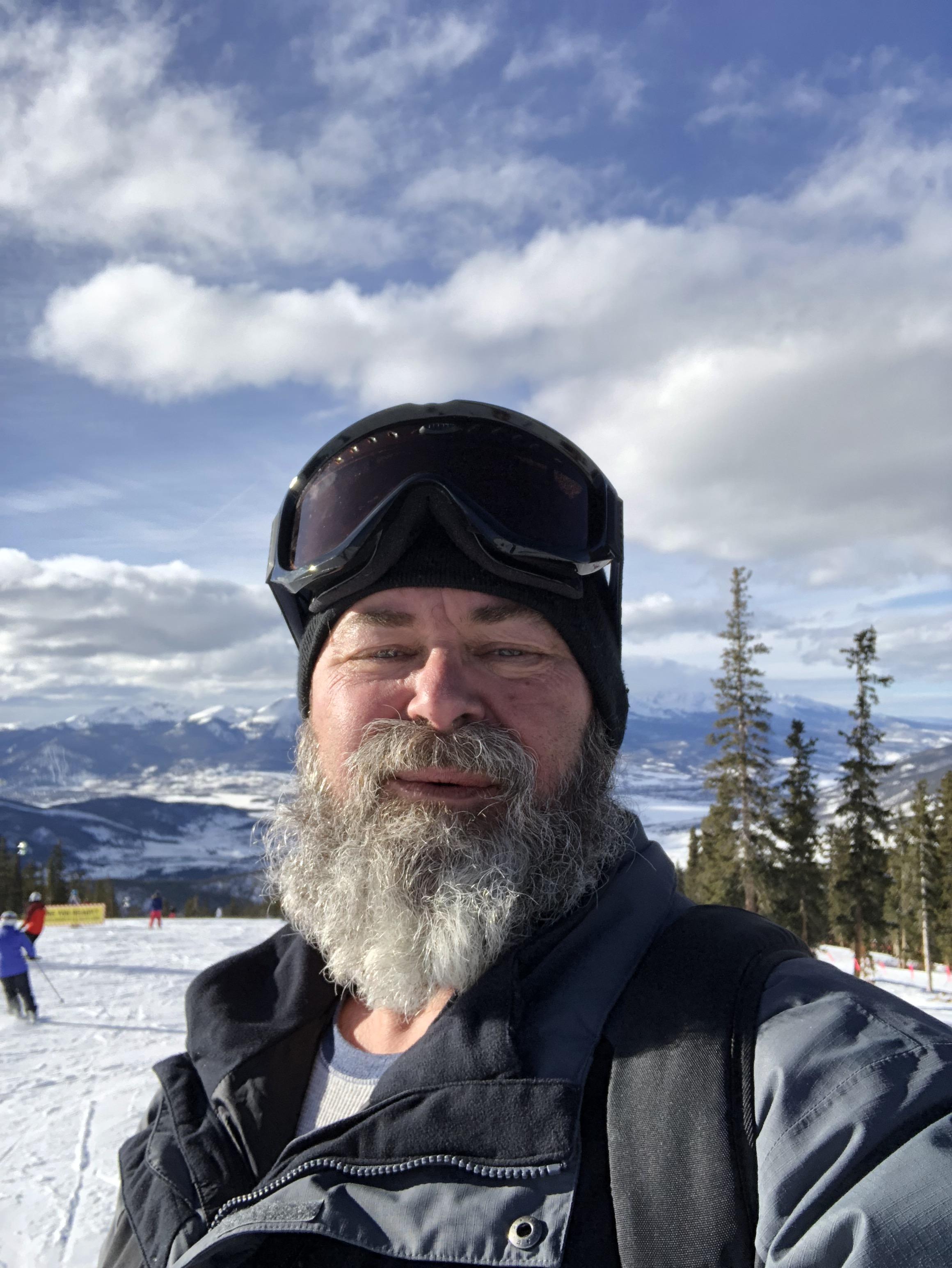 First time skiing with my beard does help keep the face warm. r/beards