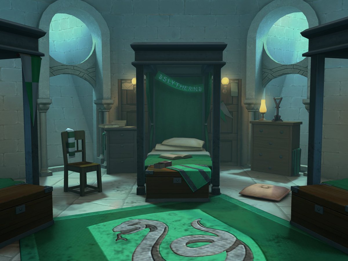 That's the original look of the Slytherin dorms, it's artwork but there