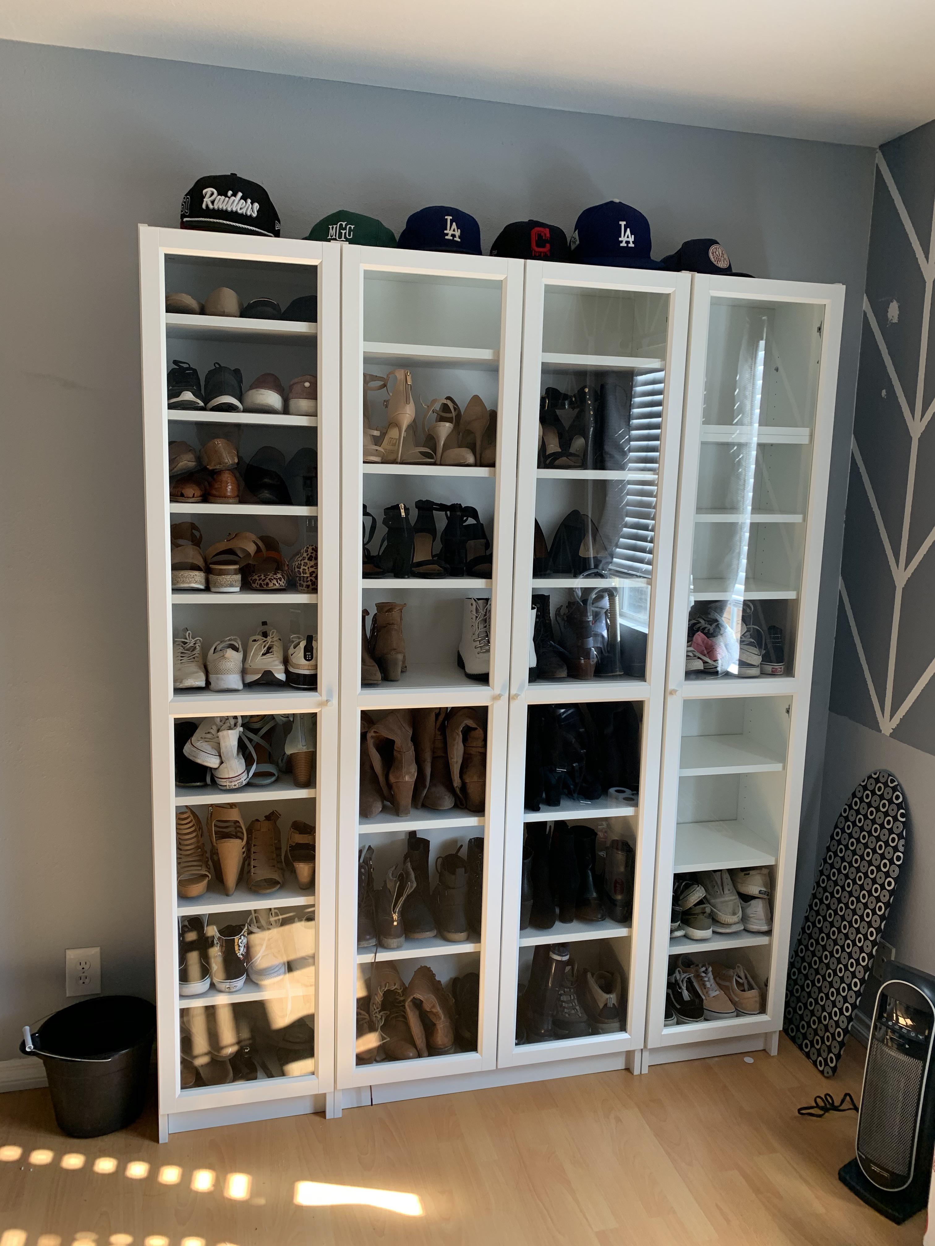 Billy Bookshelves for Shoerack r/ikeahacks