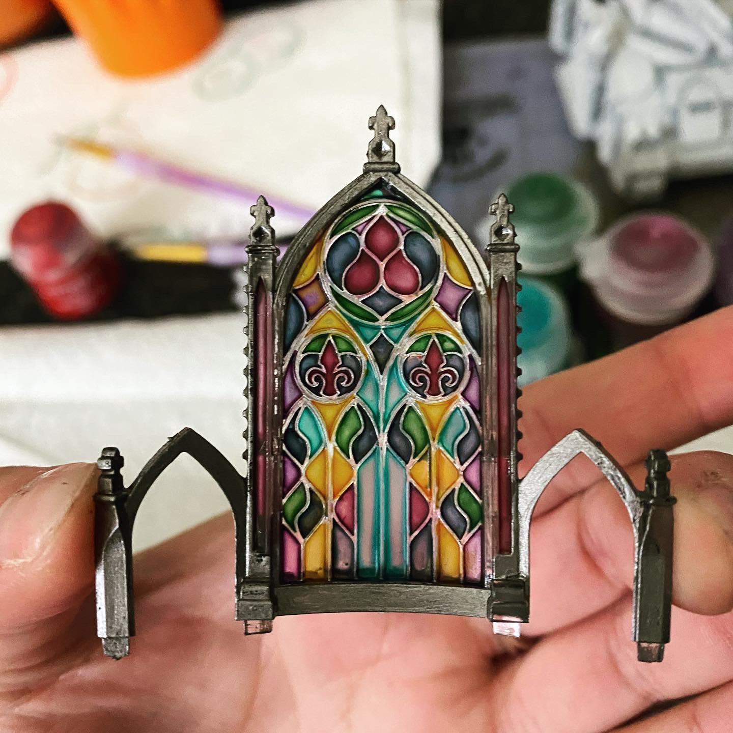 Stained glass piece for my immolator r/Warhammer
