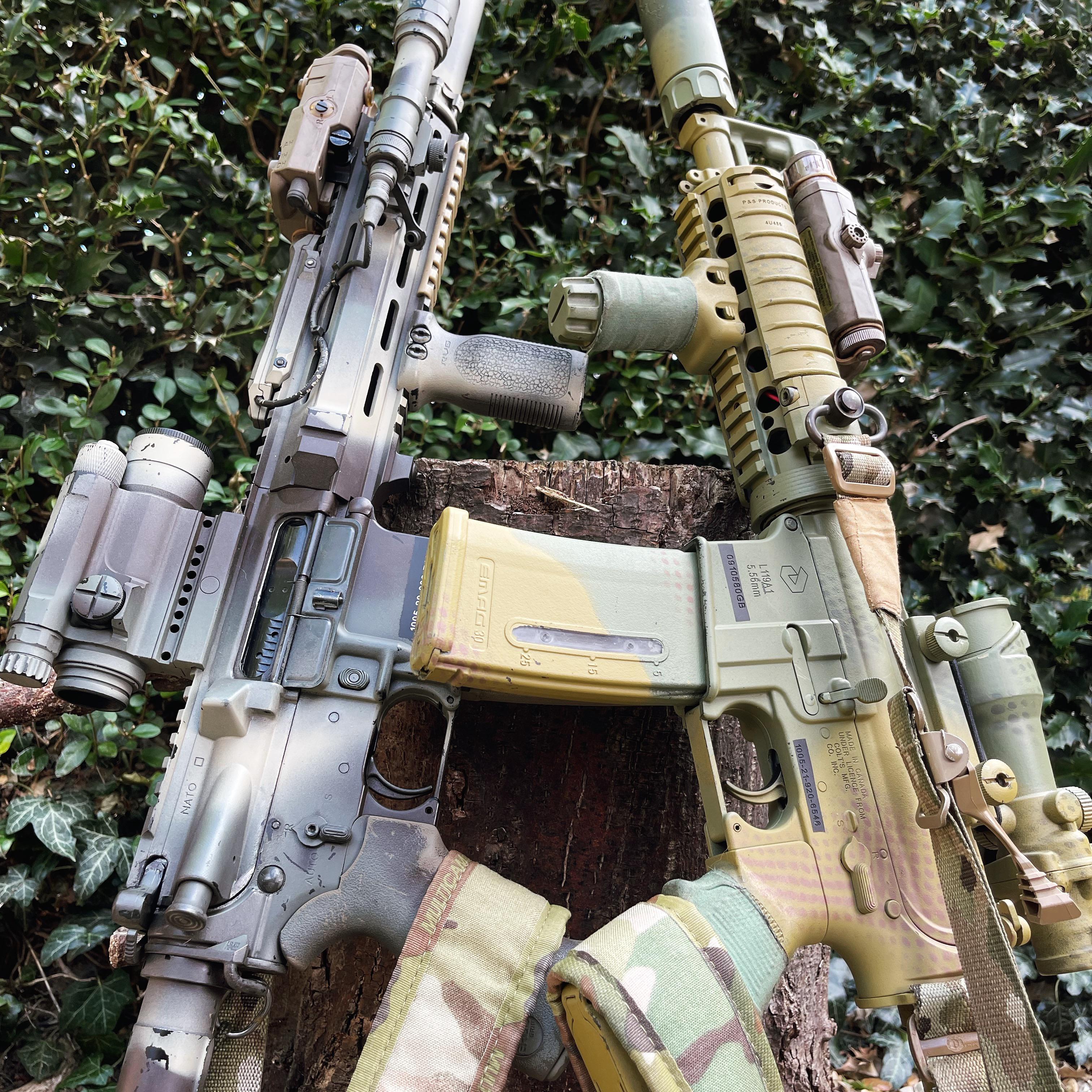 Our UKSF replicas! My L119A2 and my buddies L119A1. Nice to have them