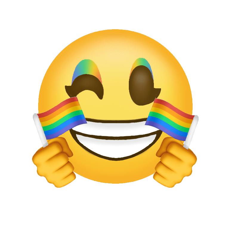 I made a pride emoji! r/lgbt