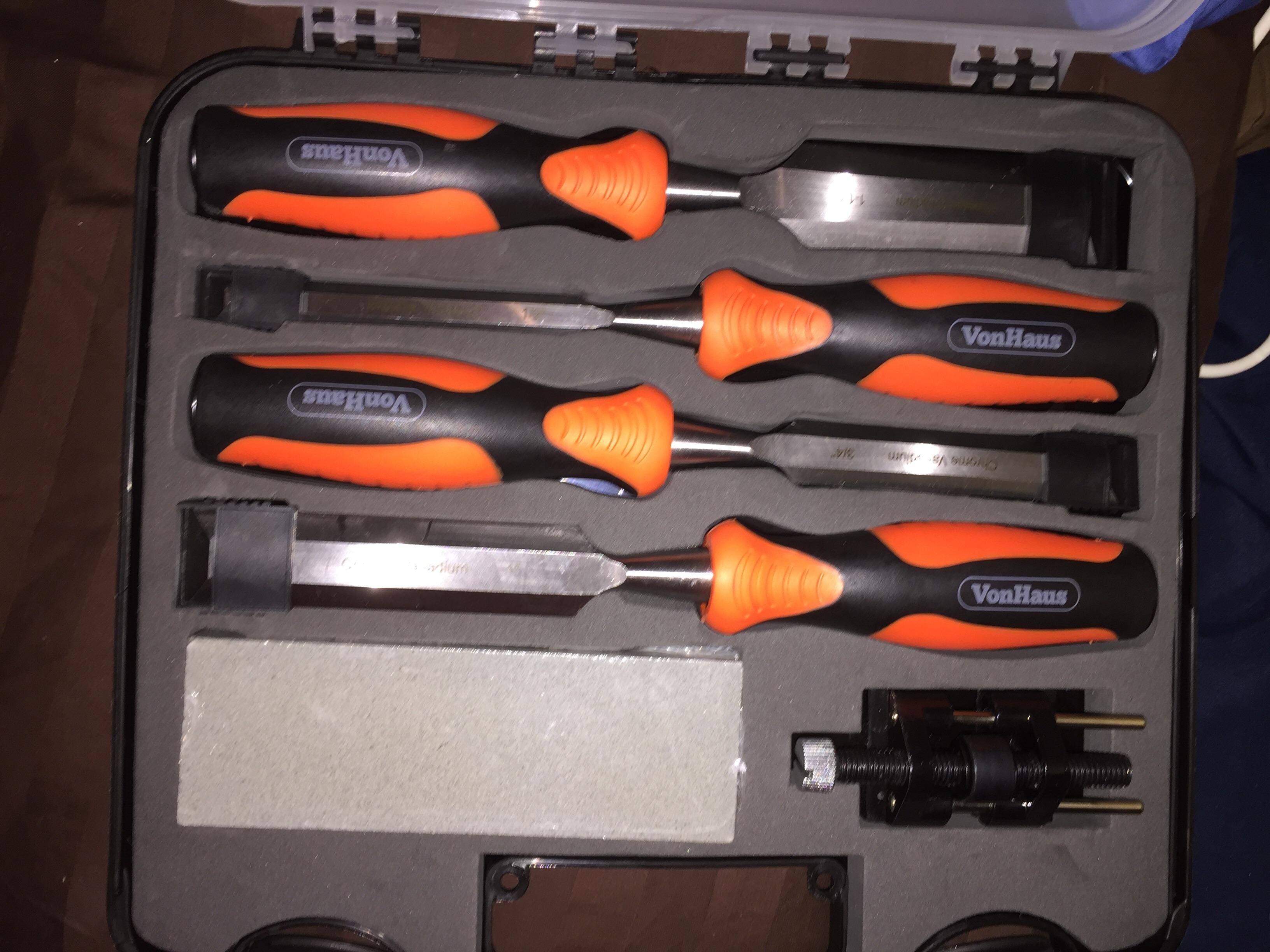 Reddit secret Santa got me my first chisels! New to woodworking so a