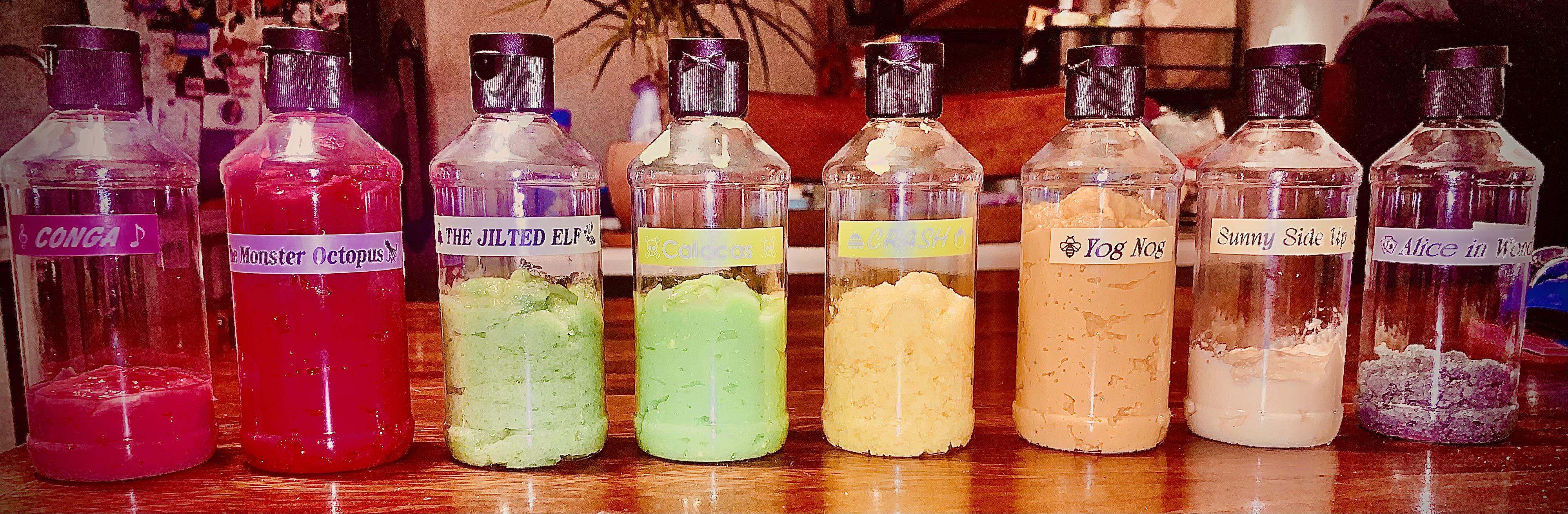 Blended all of my shower jellies into Shower Gel of sorts so I can