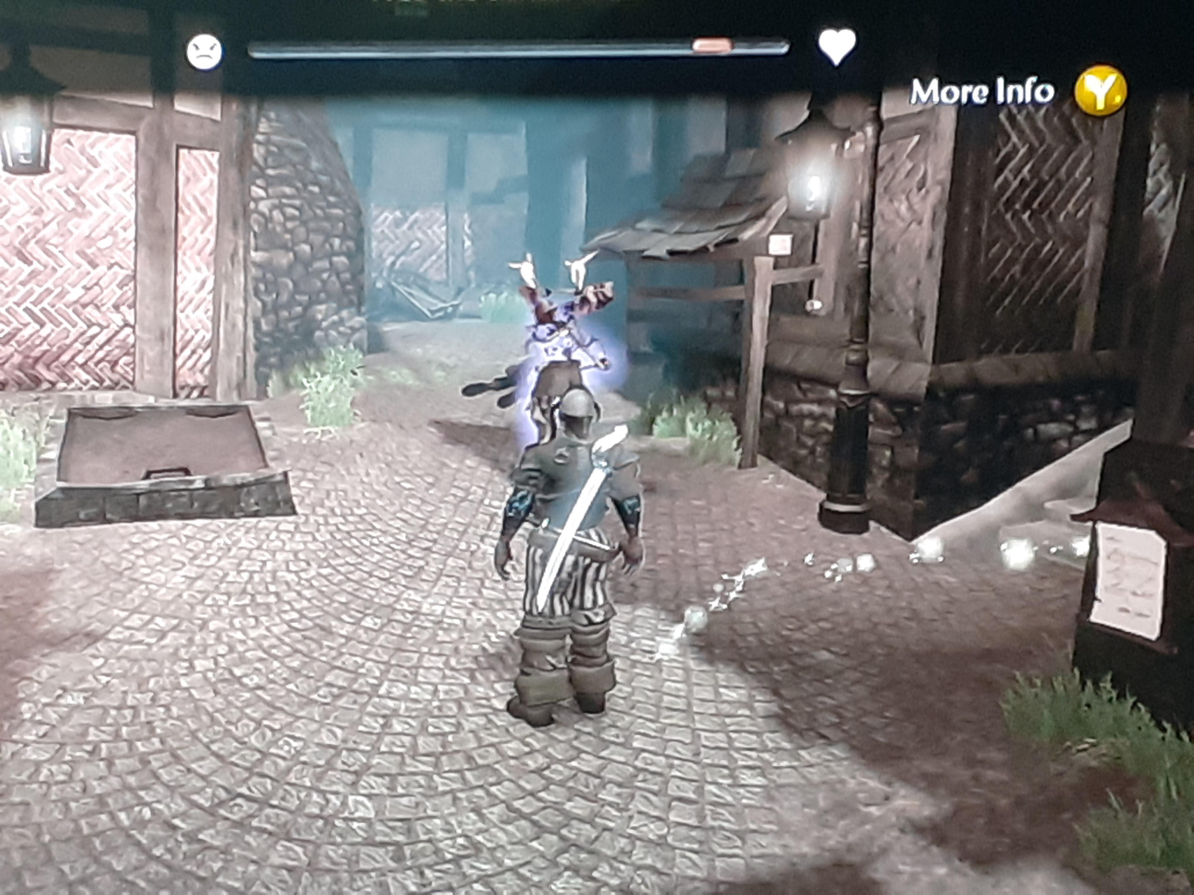 this bandit was next to bowerstone old town then ran in and is now