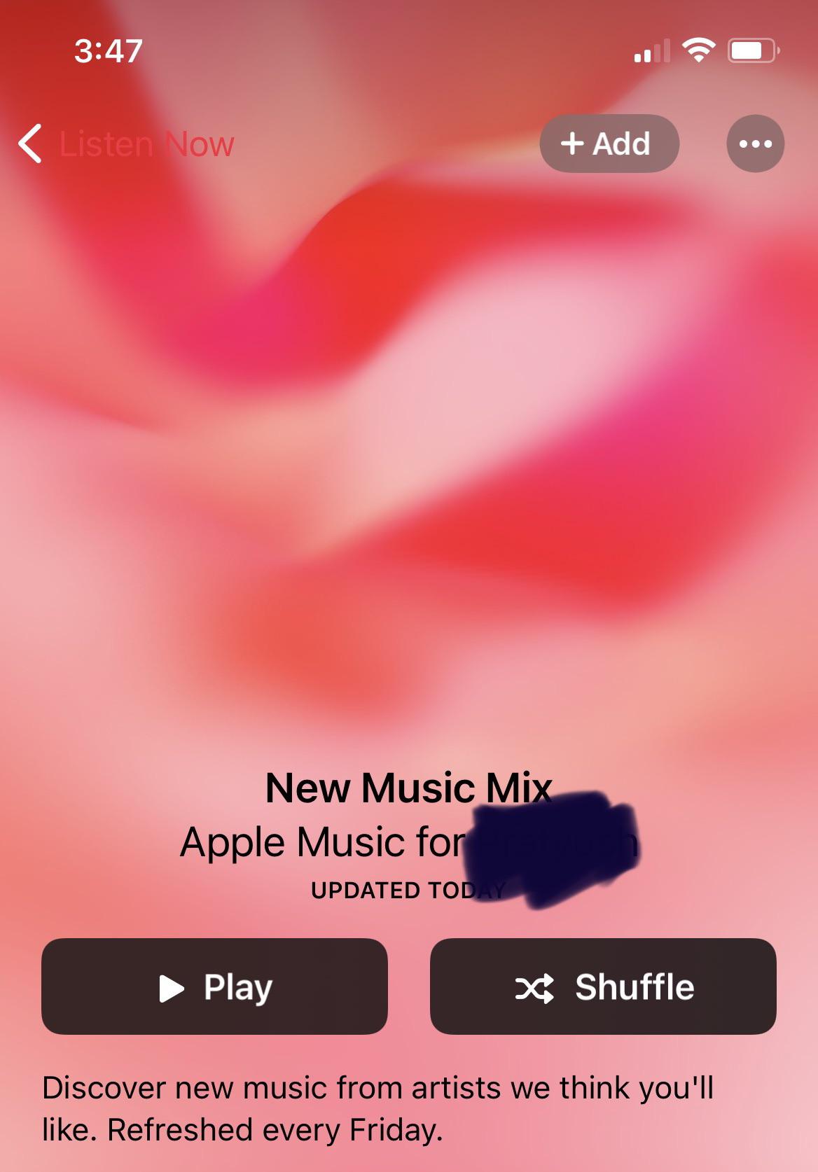 Custom playlists now display in full version iOS 14.4 beta 1 r/AppleMusic