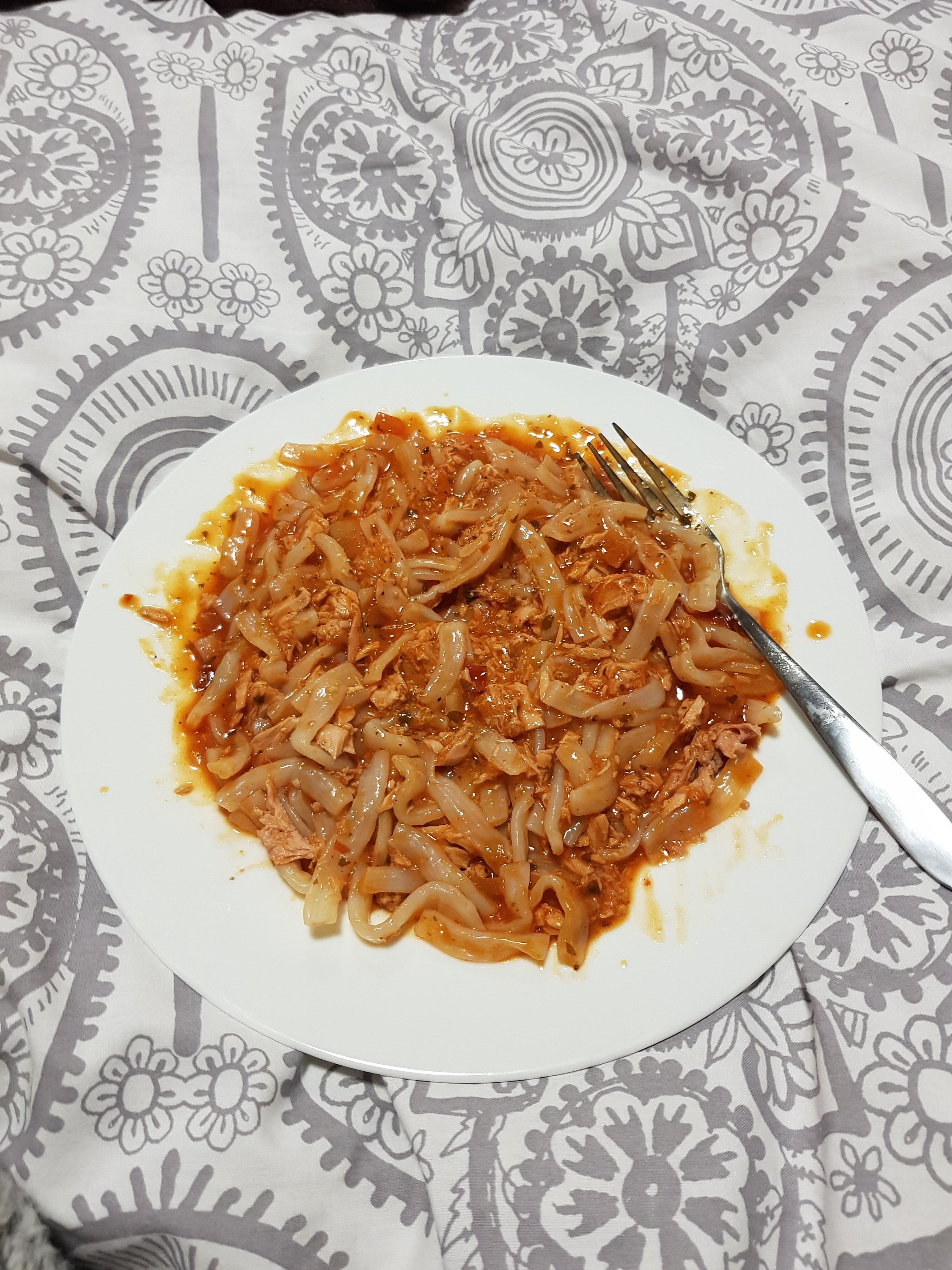 168 calories for a full plate of 'pasta' r/1200isplenty