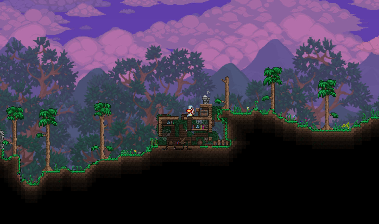 a underground house with a surface chest the chest has surface loot in