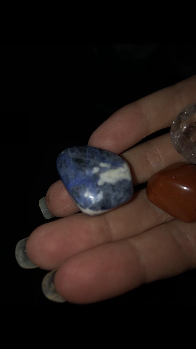 My friend just gave me this blue and white stone and have absolutely no