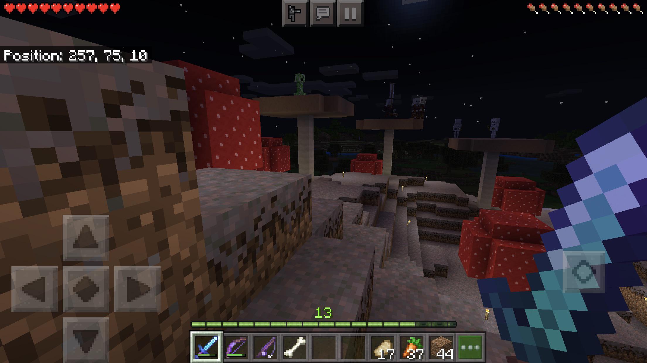 A pillager patrol spawned on top of a mushroom near my base. The