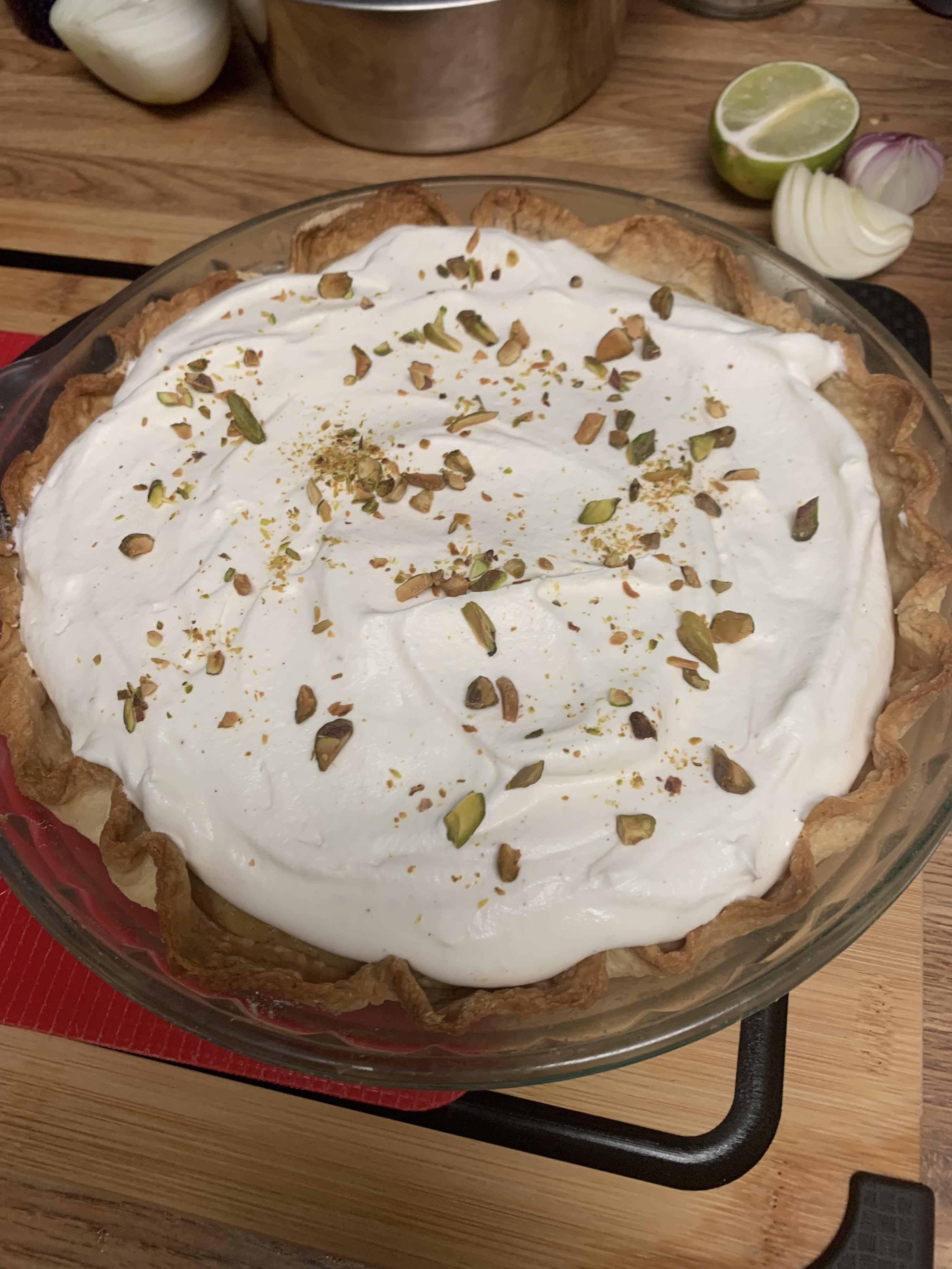 Pistachio Cream Pie recipe from Erin McDowell’s book on pie r/Baking