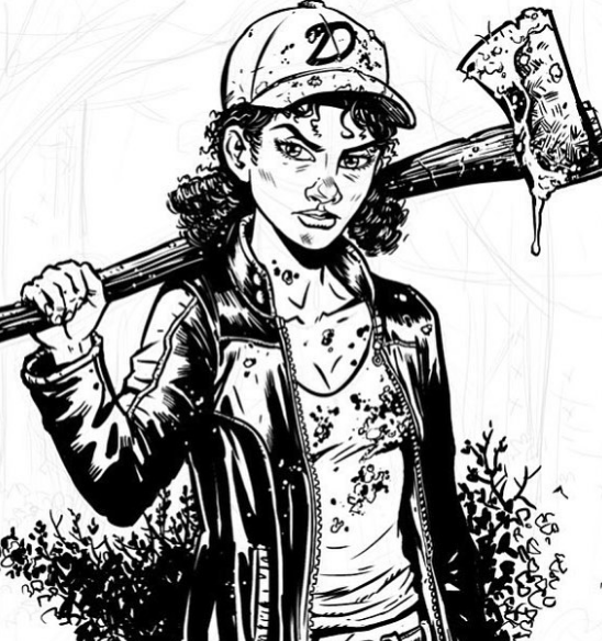This drawing of Clem looks like it could be straight out of the Walking