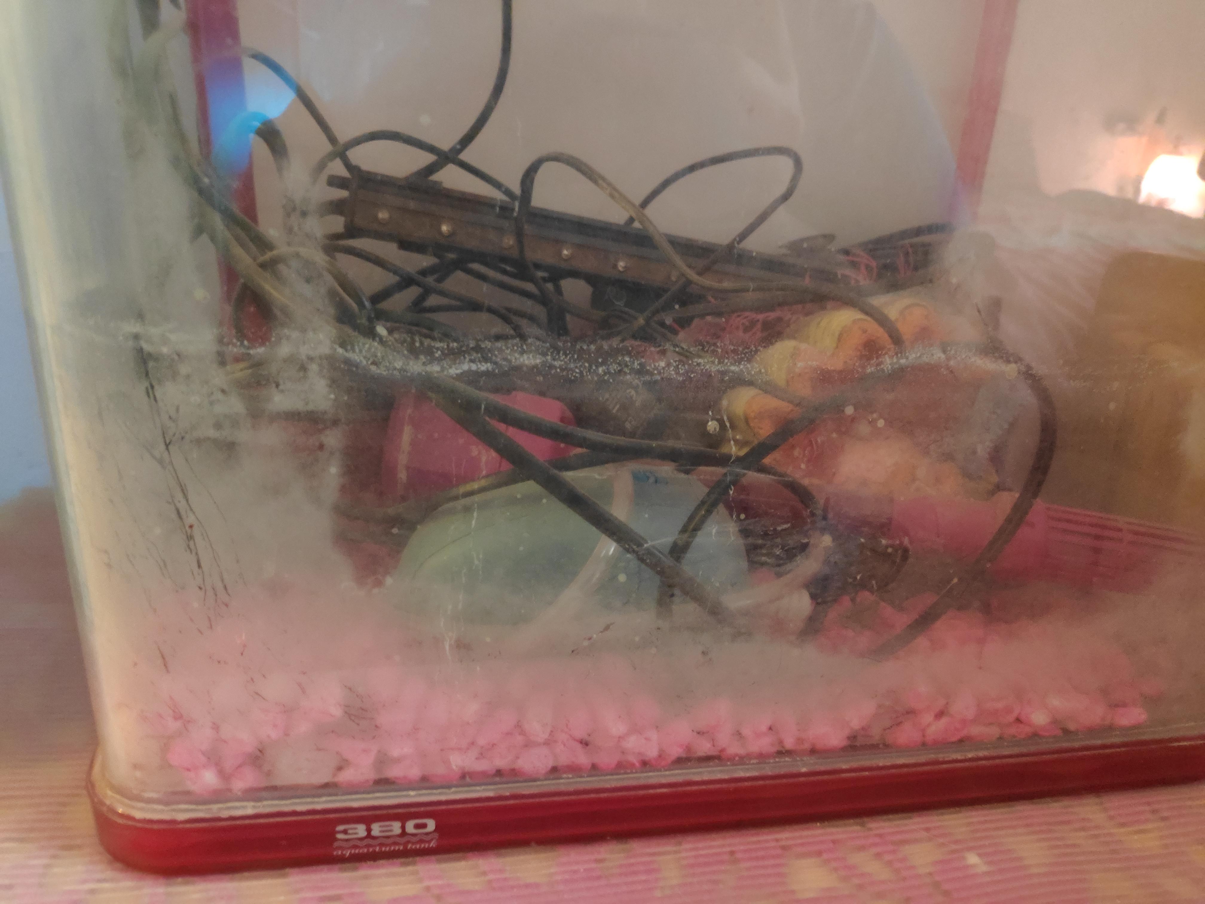 How can I clean this white (calcium?) buildup on the inside of my old