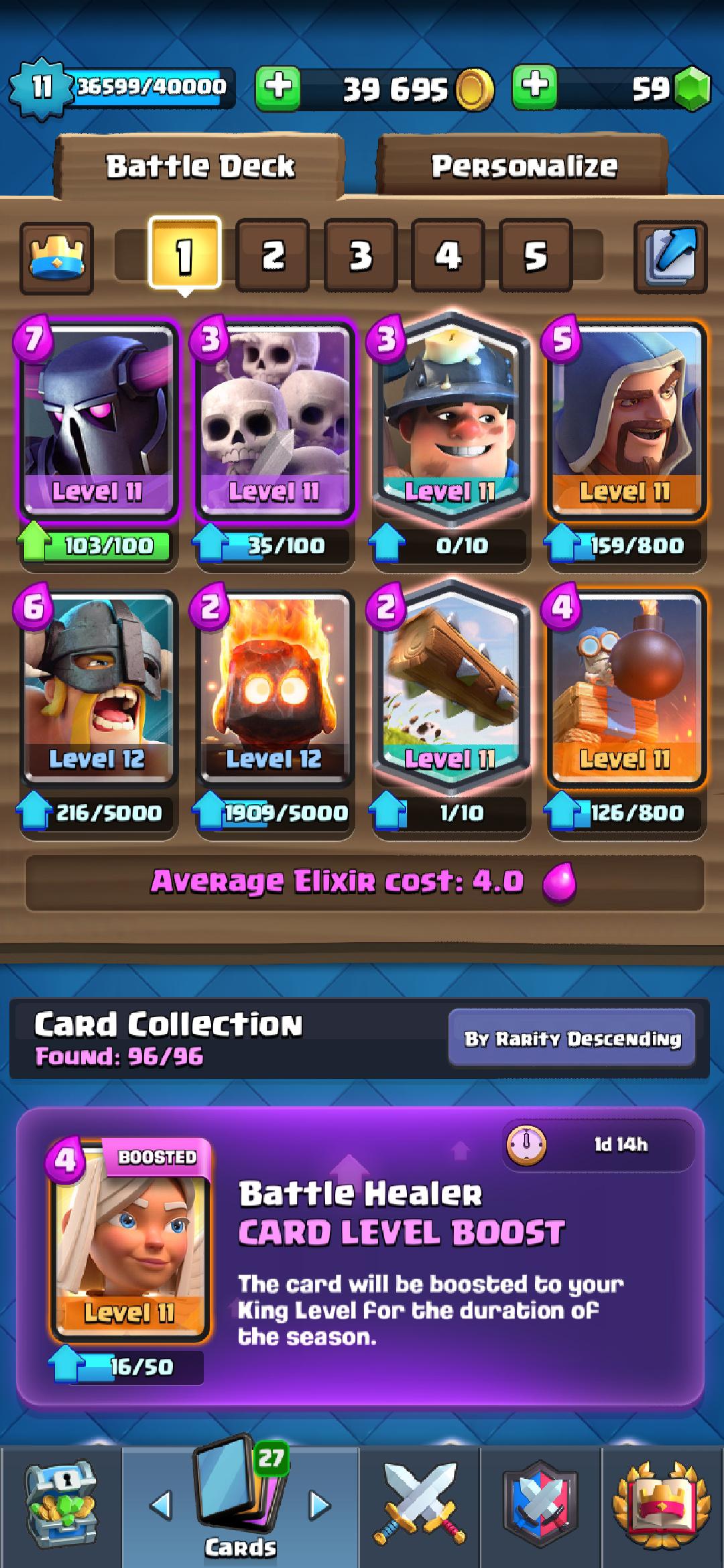 Good deck, got from jungle arena to master 1. ClashRoyale